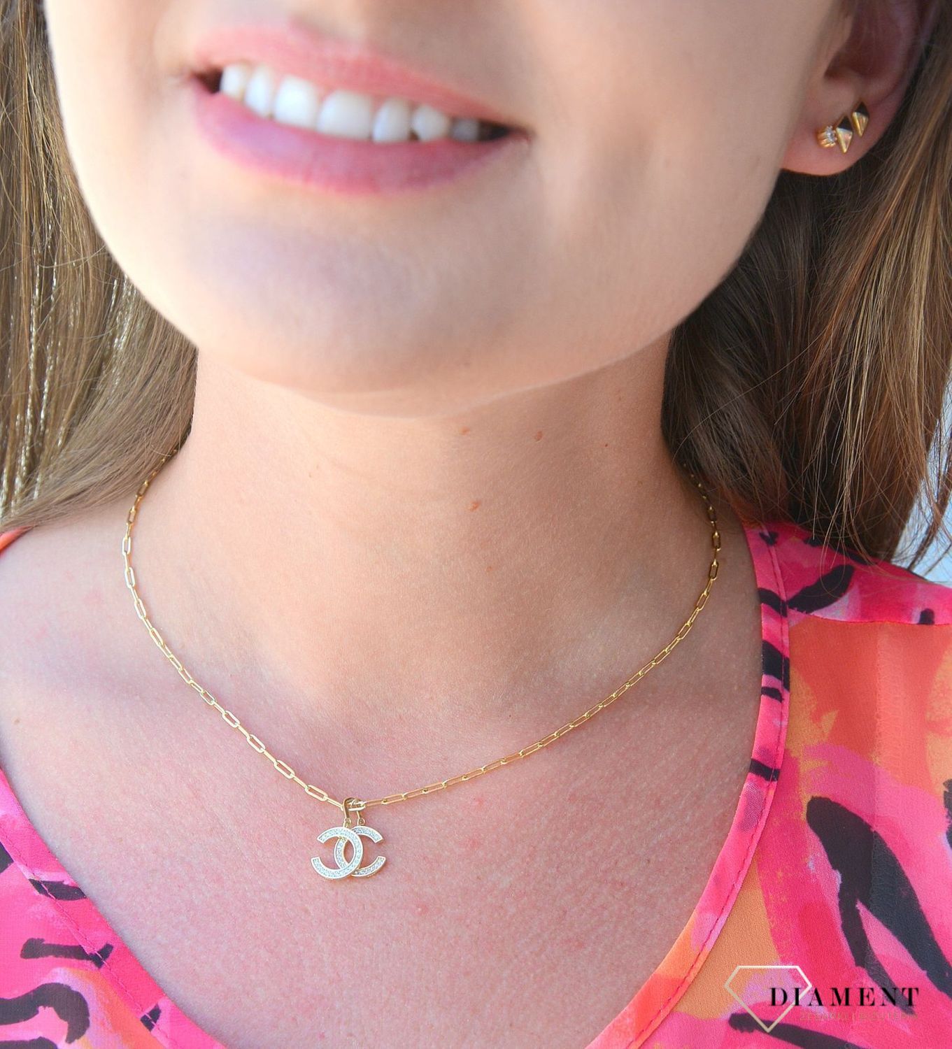 Naszyjnik pozłacany 'C&C' DIA-NSZ-3057-925.jpg