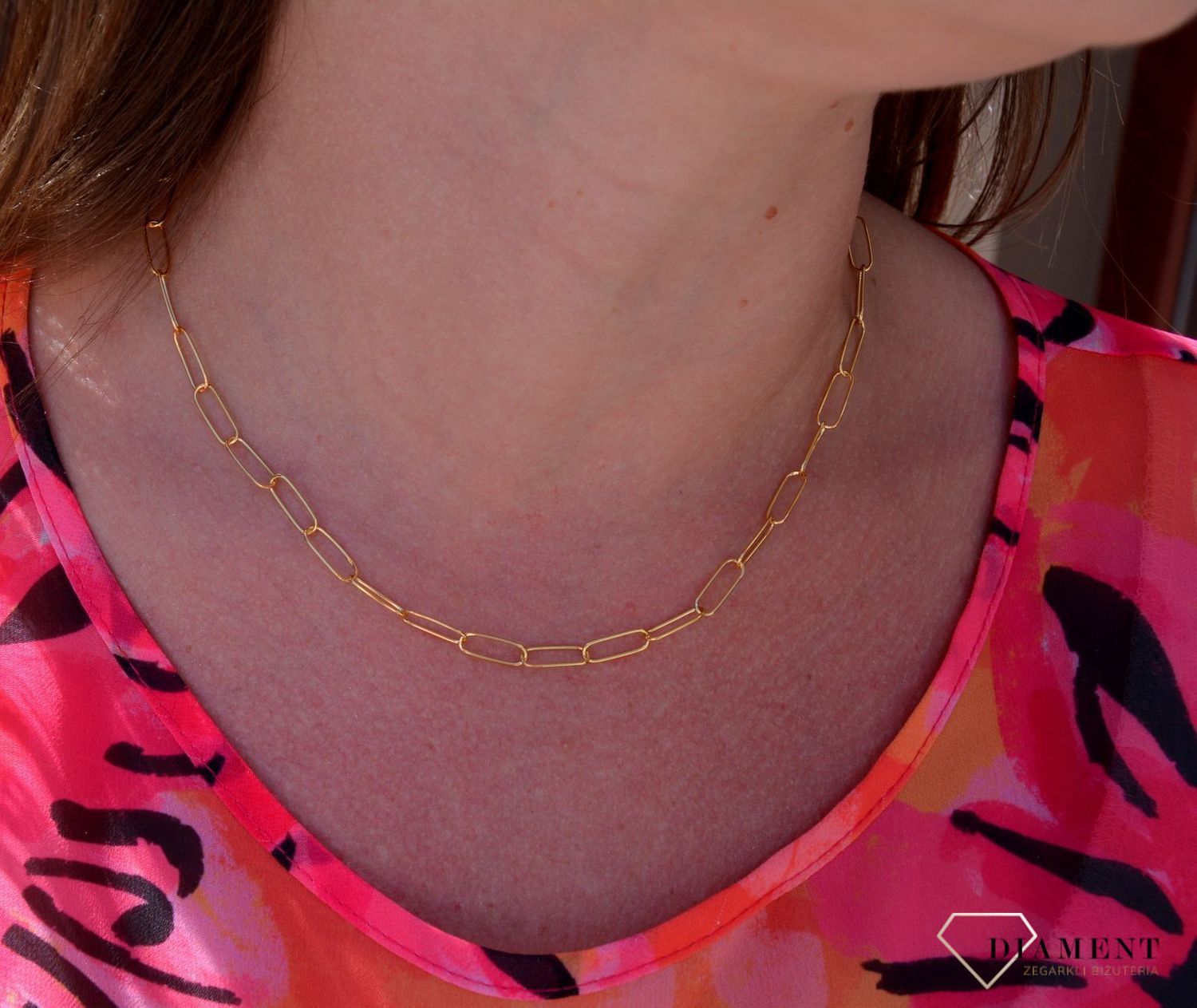 Naszyjnik srebrny pozłacany 'Duże oczka' DIA-NSZ-3060-925.jpg