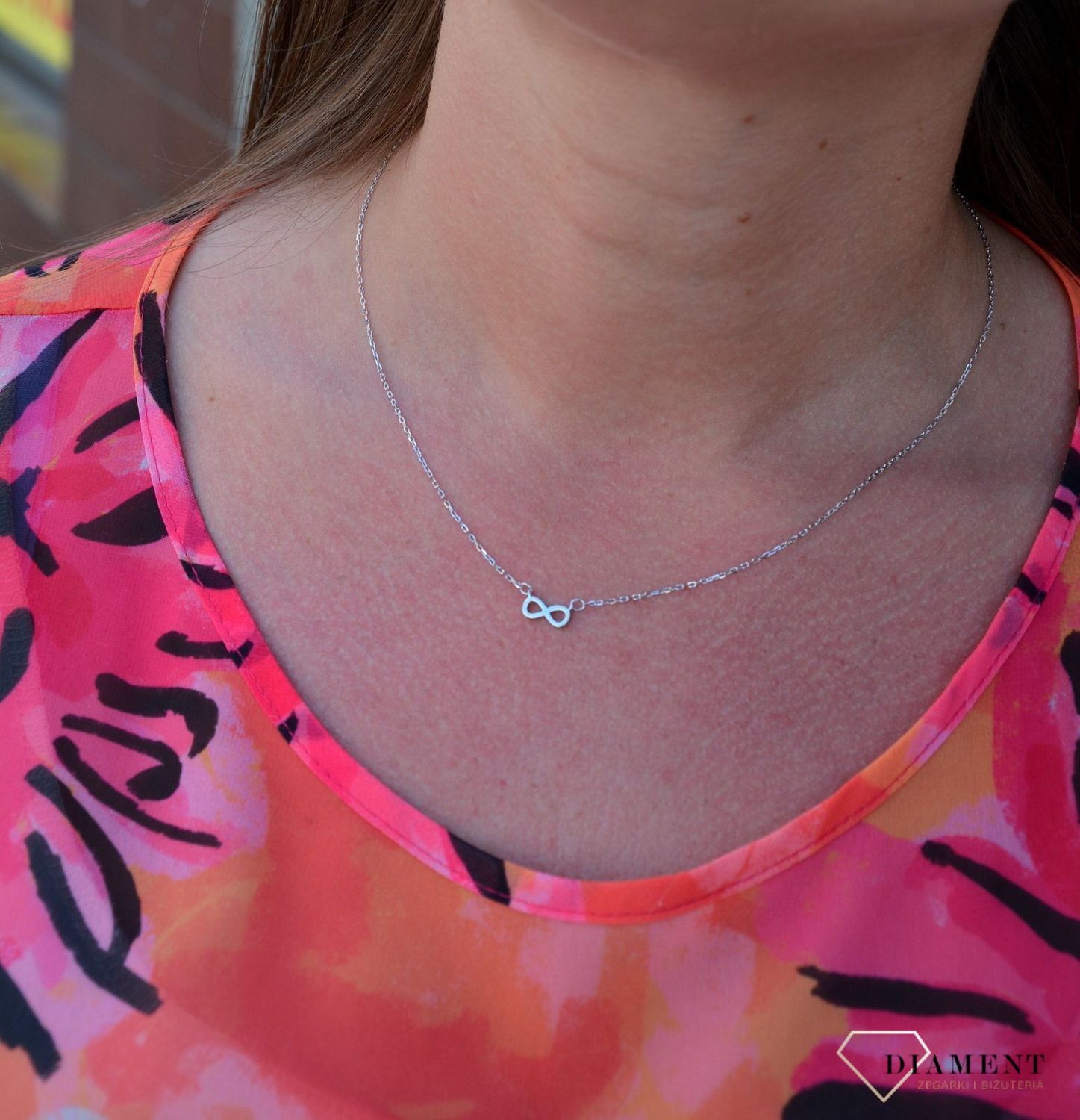 Naszyjnik srebrny mały znak nieskończoności DIA-NSZ-3548-925.jpg