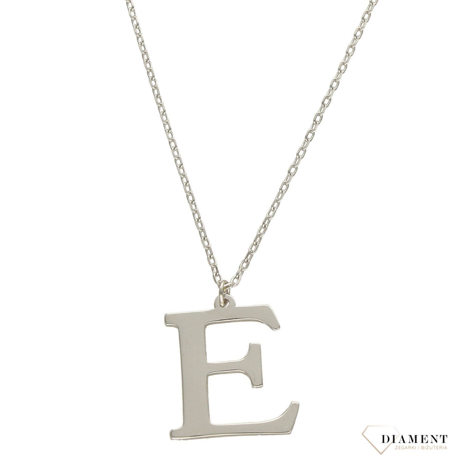 Srebrny naszyjnik Literka E DIA-NSZ-3551E-925.jpg