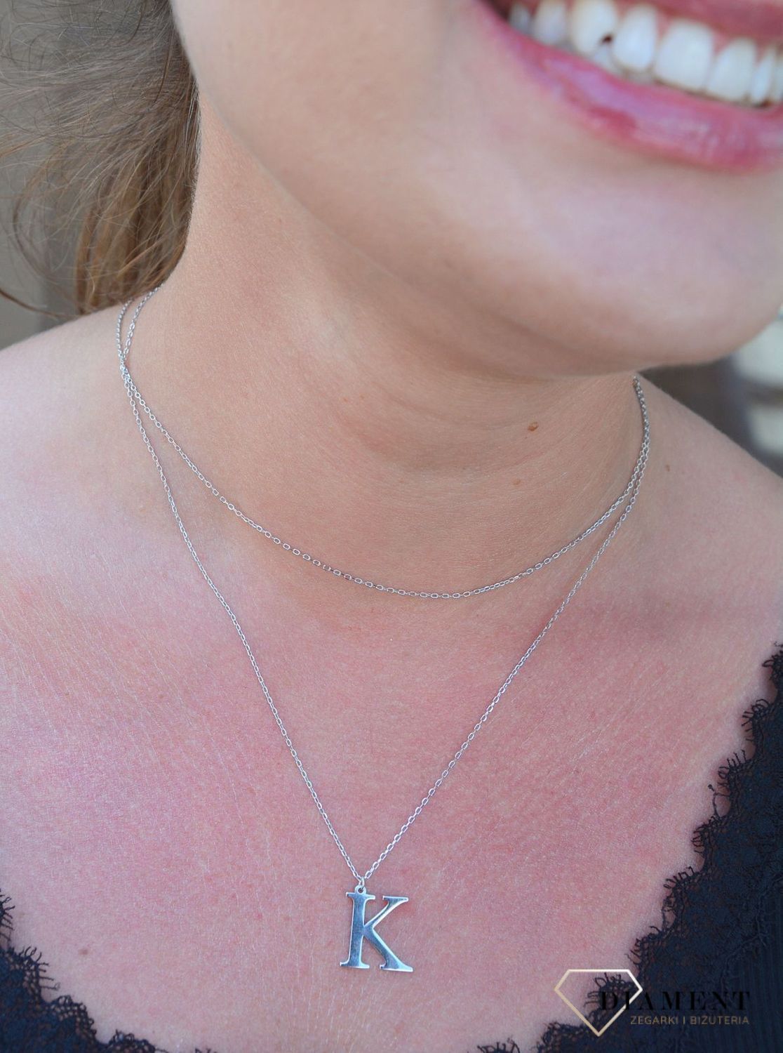 Srebrny naszyjnik Literka K DIA-NSZ-3551K-925.jpg