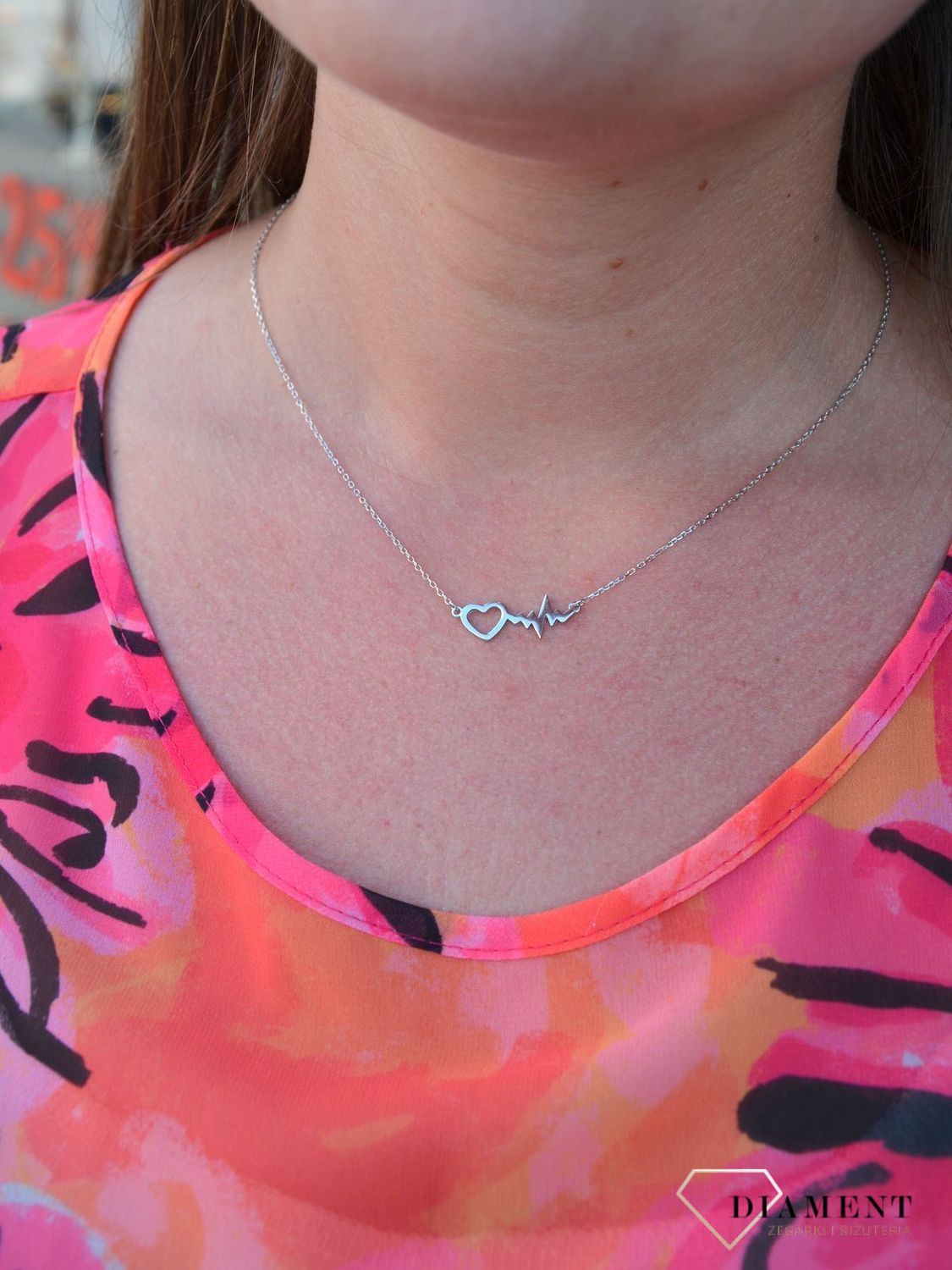 Srebrny naszyjnik celebrytka linia życia, serce DIA-NSZ-3560-925.jpg