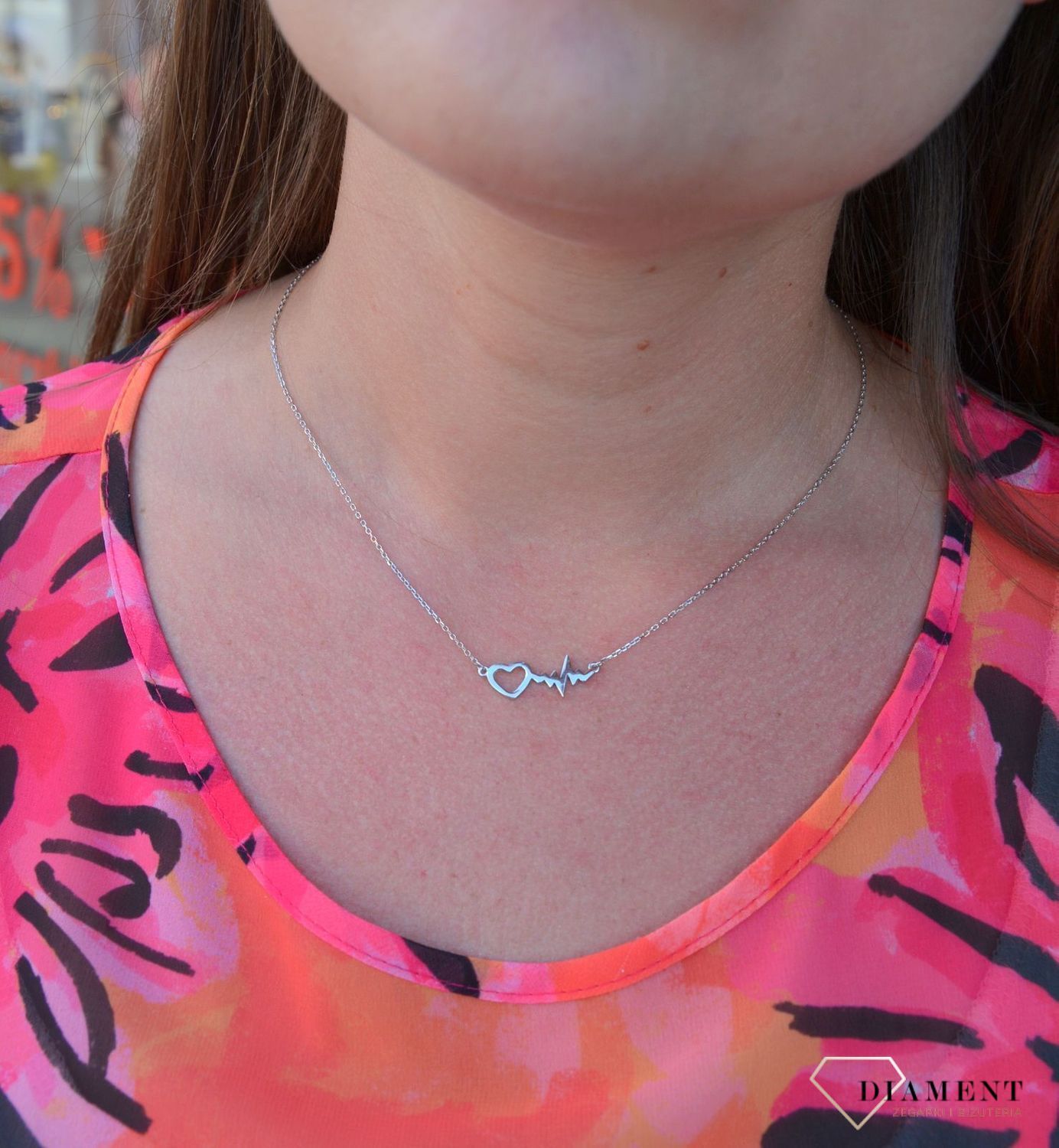 Srebrny naszyjnik celebrytka linia życia, serce DIA-NSZ-3560-925.jpg