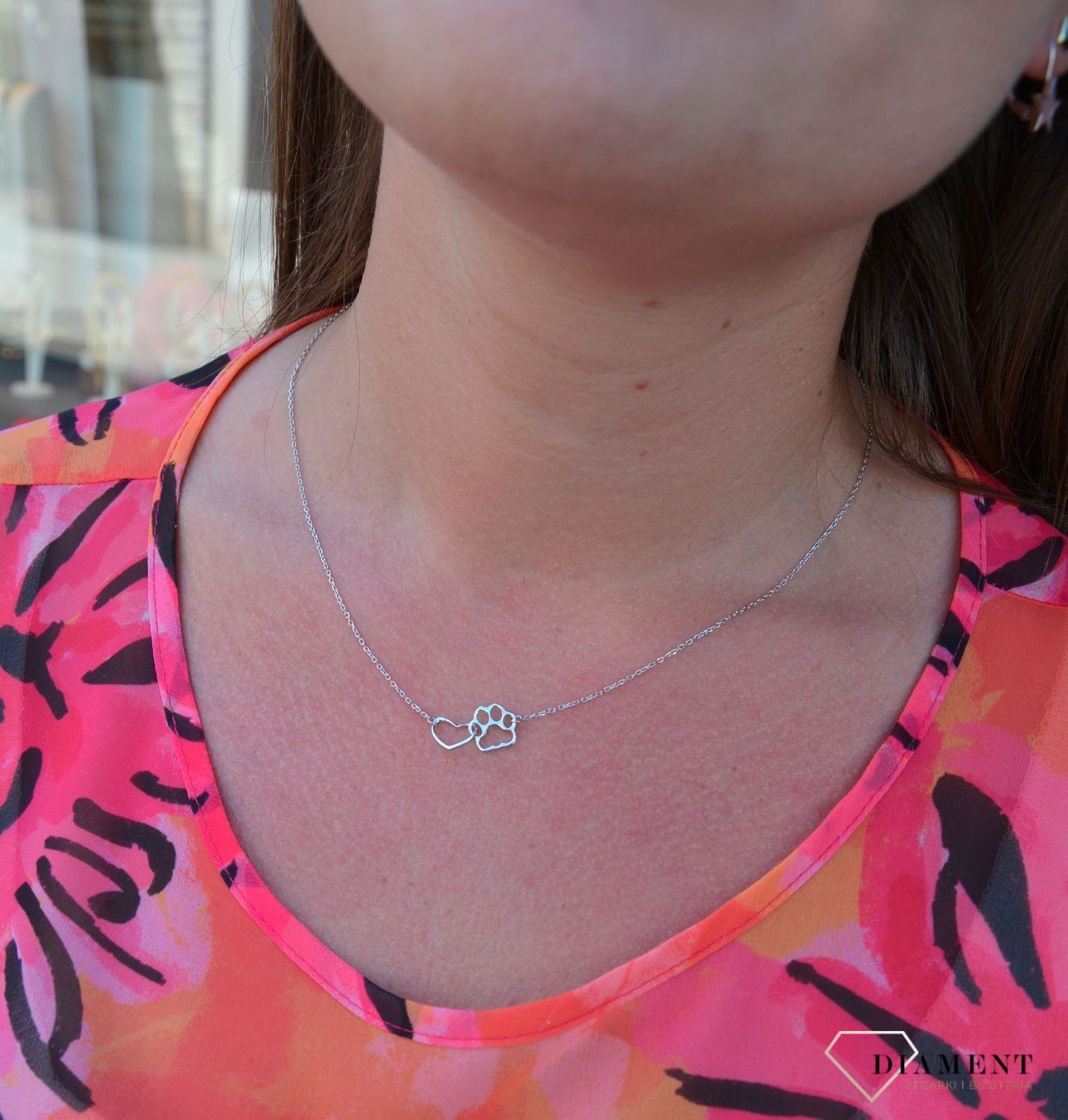 Srebrny naszyjnik celebrytka serce z łapką DIA-NSZ-3569-925.jpg