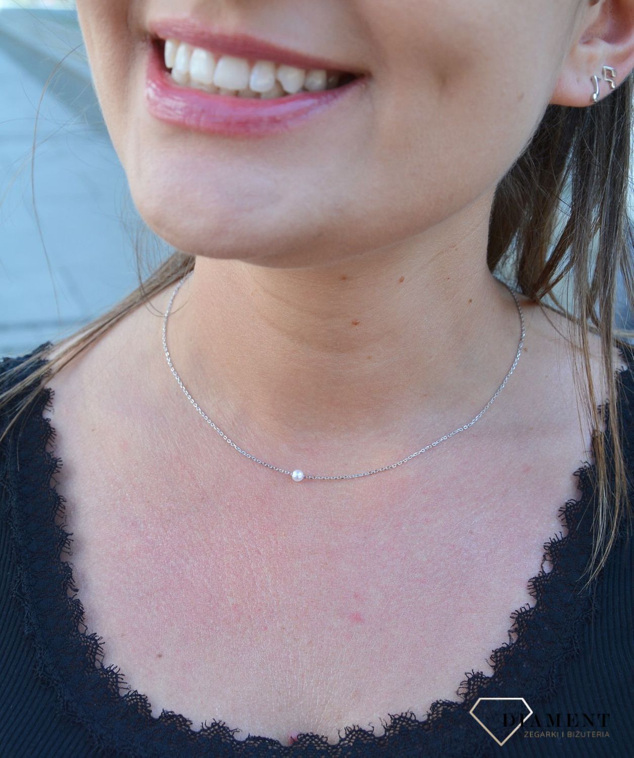 Srebrny naszyjnik celebrytka z perełką DIA-NSZ-3572-925.jpg