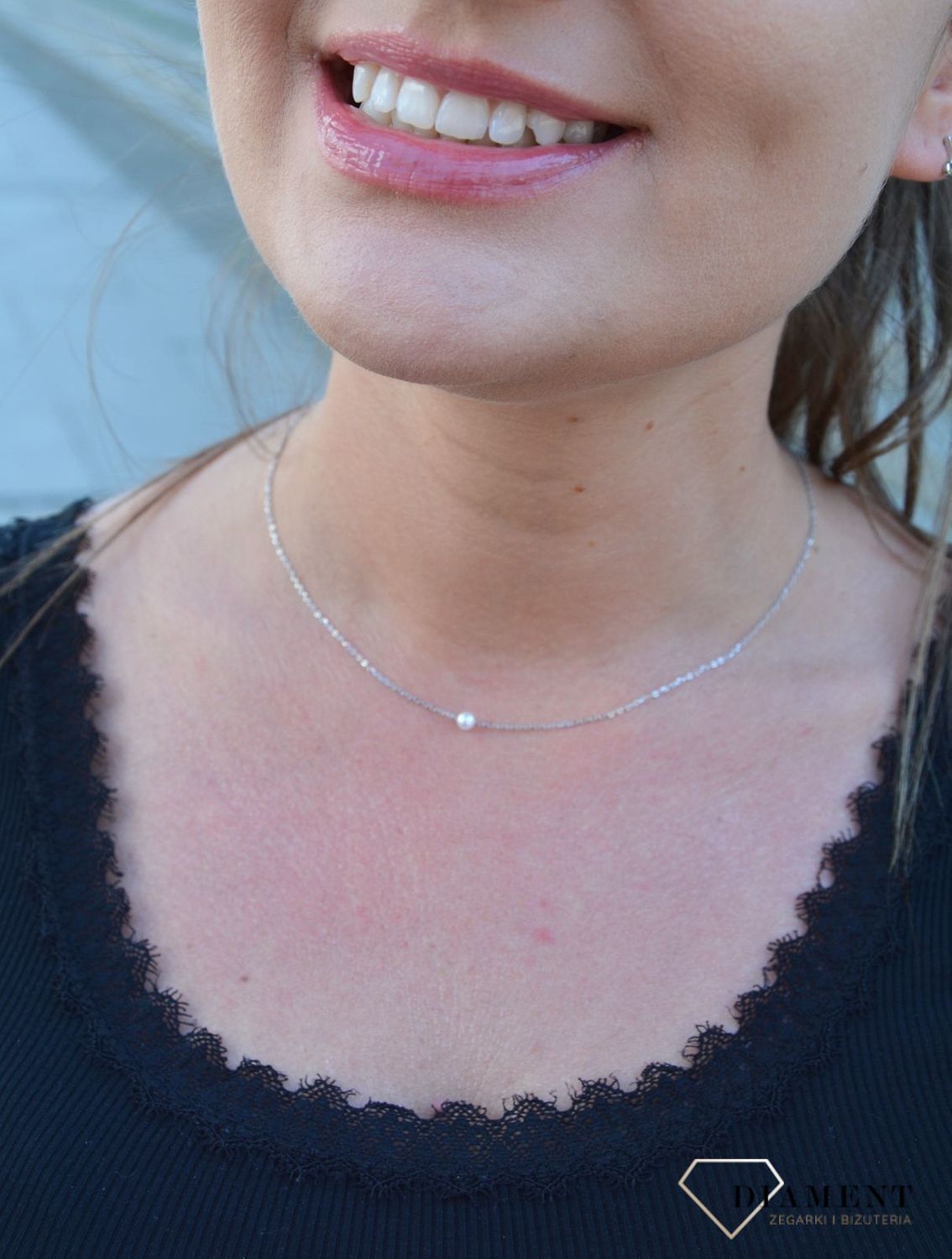 Srebrny naszyjnik celebrytka z perełką DIA-NSZ-3572-925.jpg