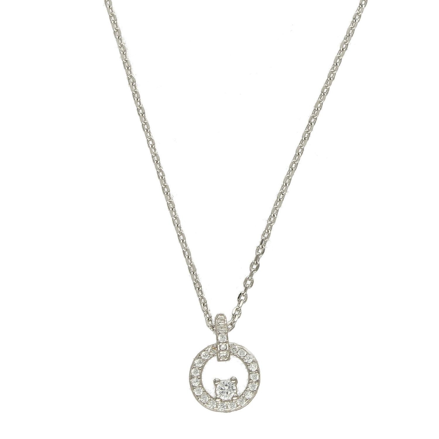 Srebrny naszyjnik celebrytka okrągła zawieszka z cyrkonią DIA-NSZ-3830-925.jpg