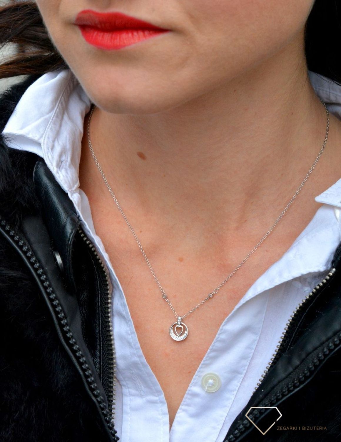 Srebrny naszyjnik celebrytka kółko z sercem i cyrkonią DIA-NSZ-3832-925.jpg