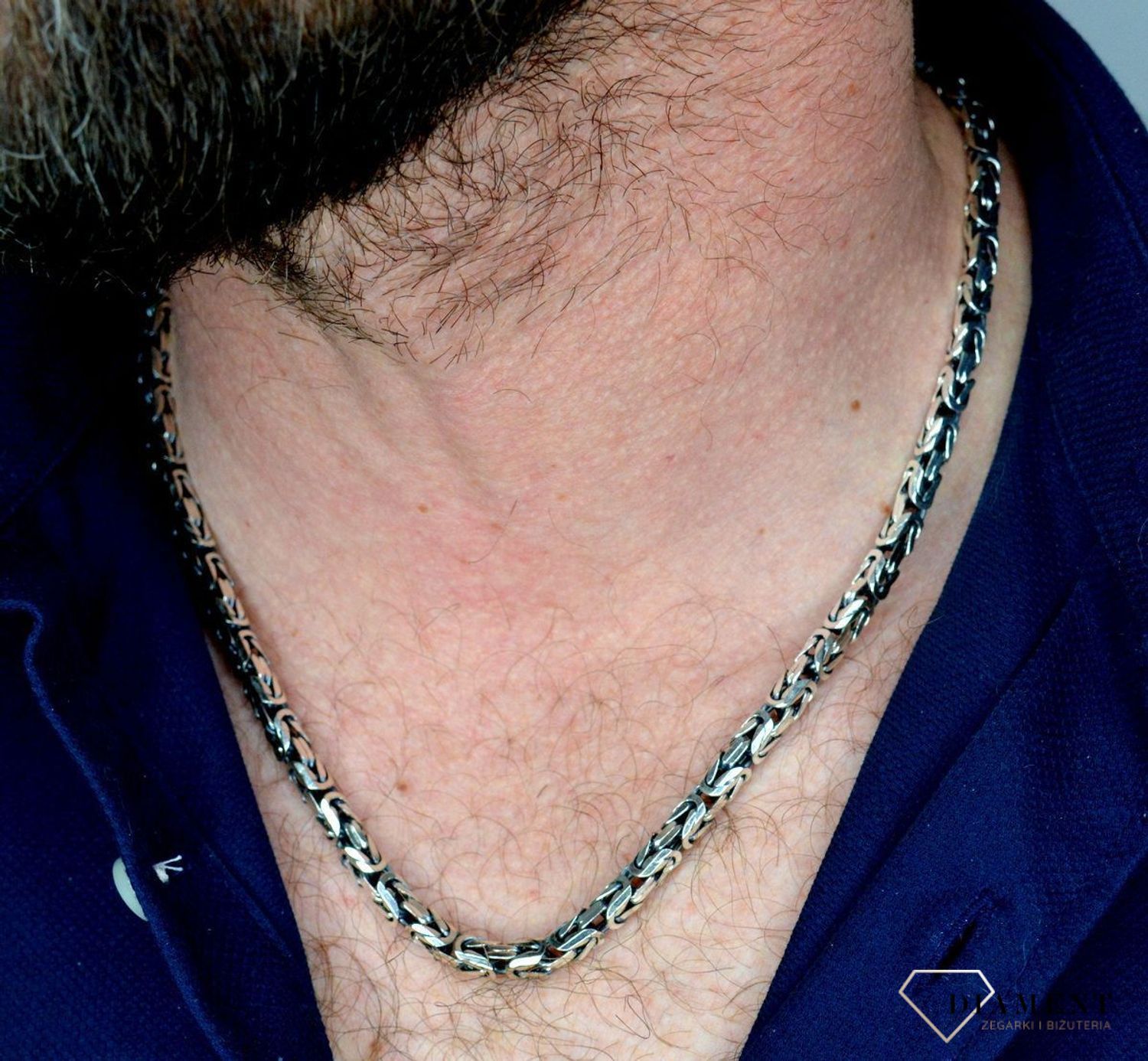 Naszyjnik męski srebrny splot typu królewski DIA-NSZ-3846-925.jpg