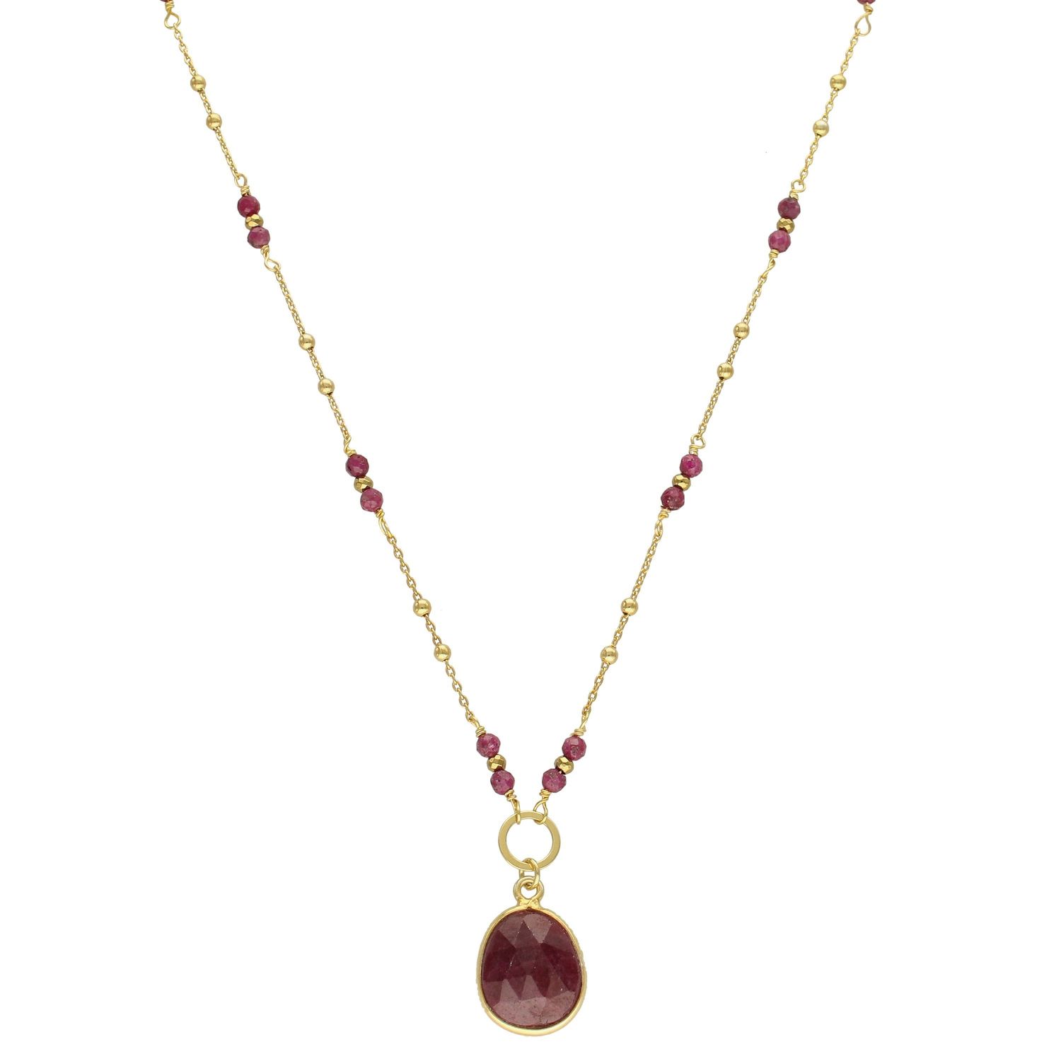 Naszyjnik damski z kamieniami naturalnymi rubin DIA-NSZ-3992-925.jpg