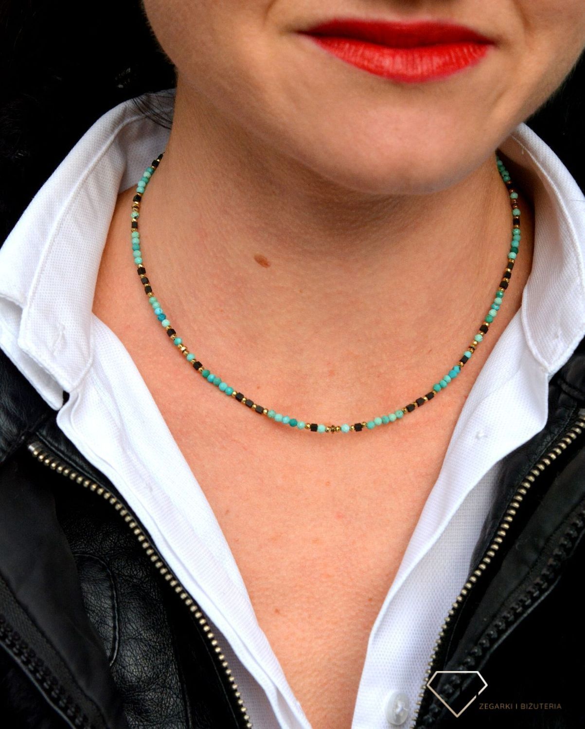 Naszyjnik damski kamienie naturalne turkus, hematyt DIA-NSZ-3993-925.jpg