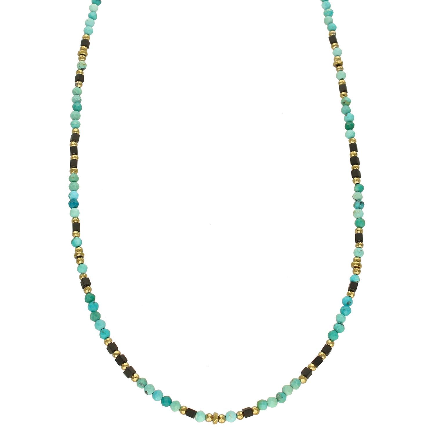 Naszyjnik damski kamienie naturalne turkus, hematyt DIA-NSZ-3993-925.jpg