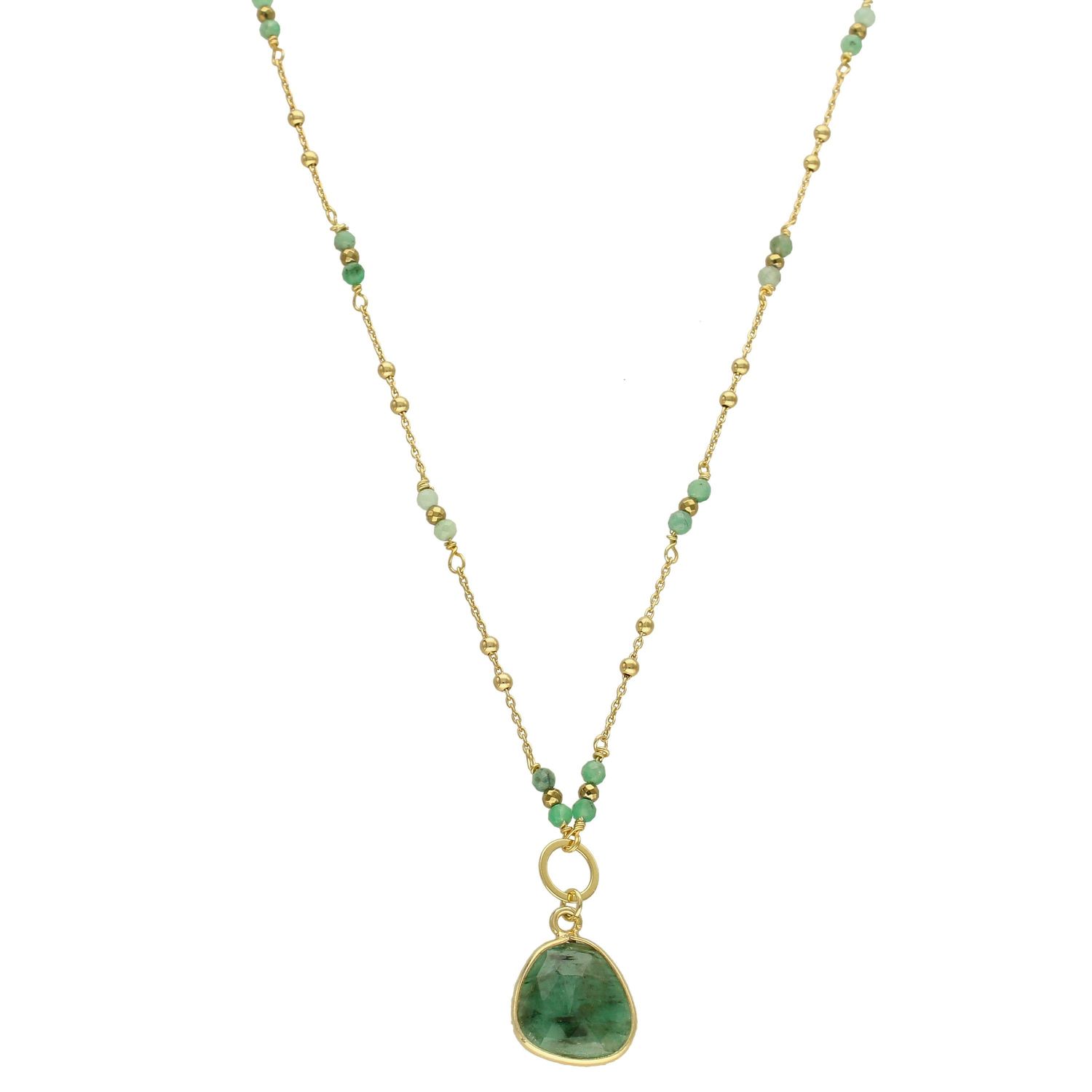 Naszyjnik damski z kamieniami naturalnymi szmaragd DIA-NSZ-3994-925.jpg