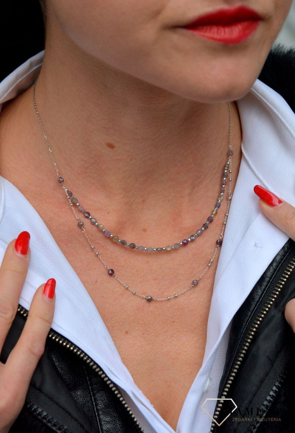 Naszyjnik damski z kamieniami naturalnymi szafir, rubin DIA-NSZ-4000-925.jpg