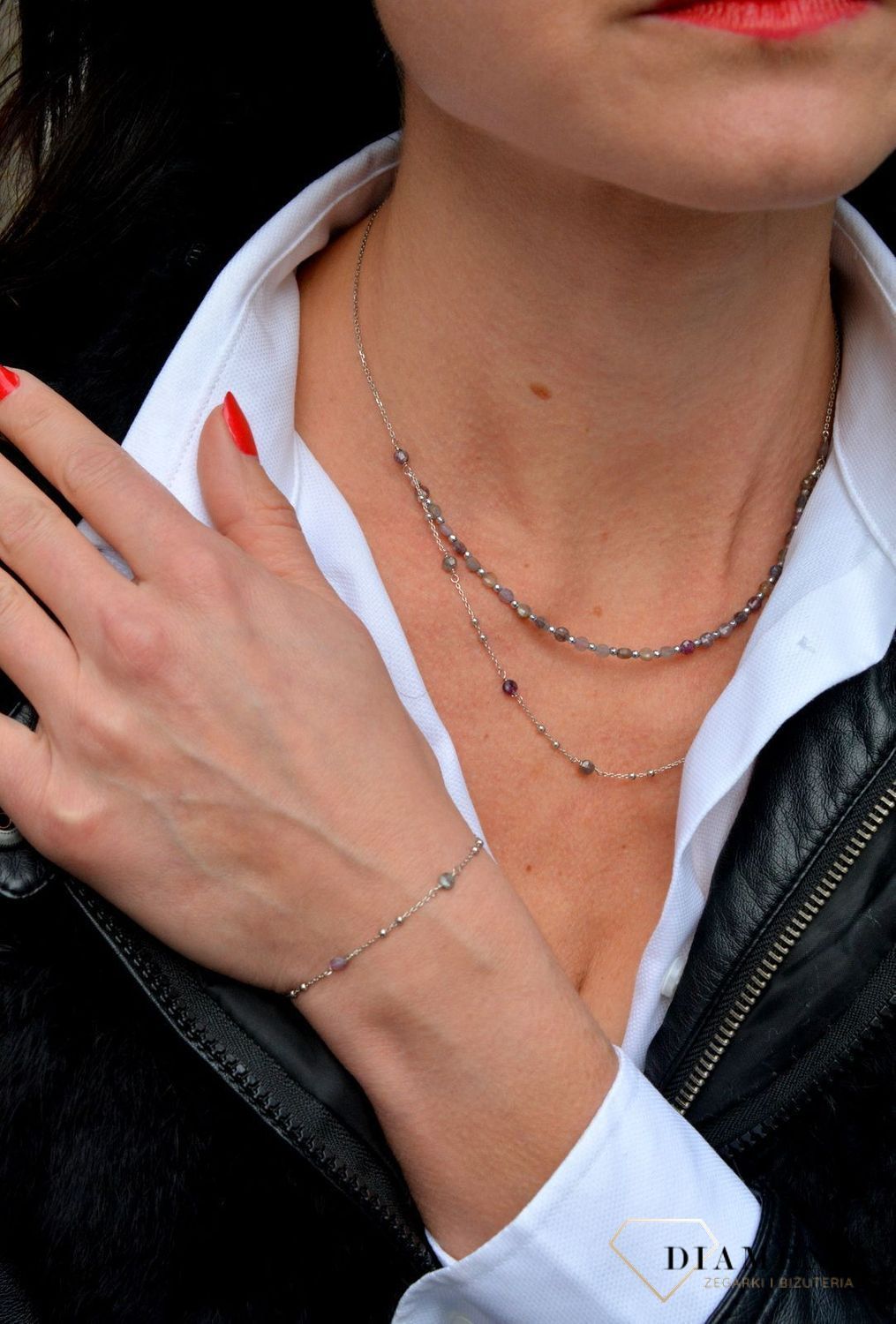 Naszyjnik damski z kamieniami naturalnymi szafir, rubin DIA-NSZ-4000-925.jpg