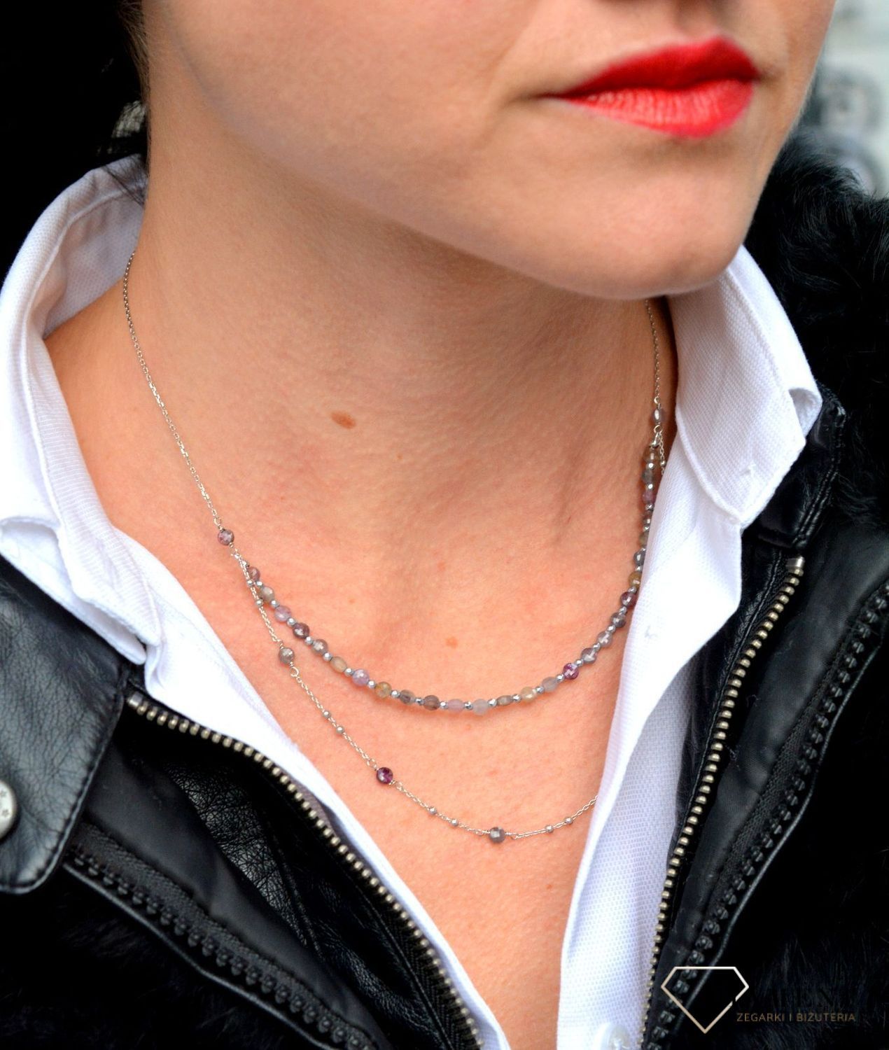 Naszyjnik damski z kamieniami naturalnymi szafir, rubin DIA-NSZ-4000-925.jpg