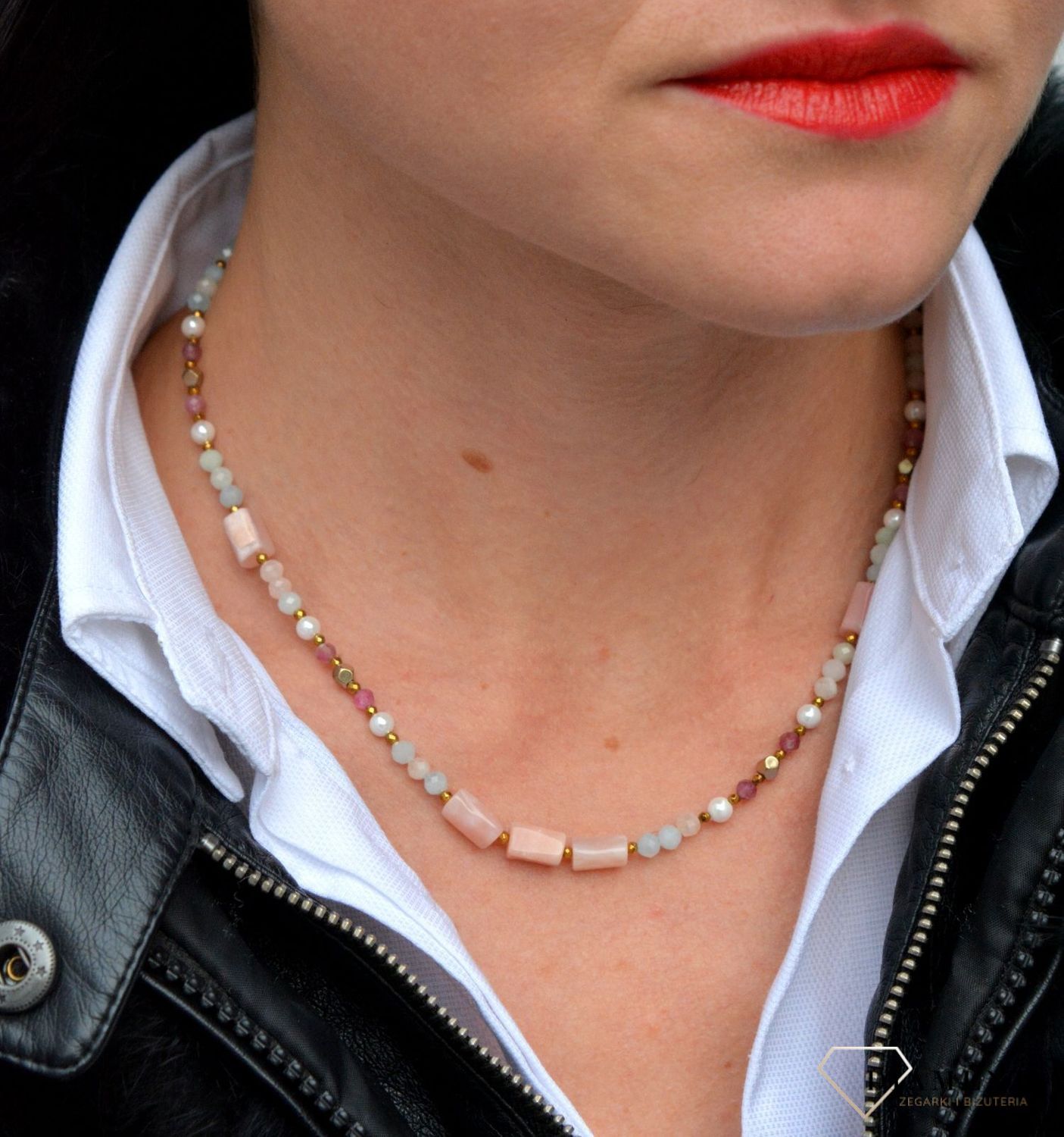 Naszyjnik damski z kamieniami naturalnymi morganit, turmalin, opal, hematyt DIA-NSZ-4003-925.jpg