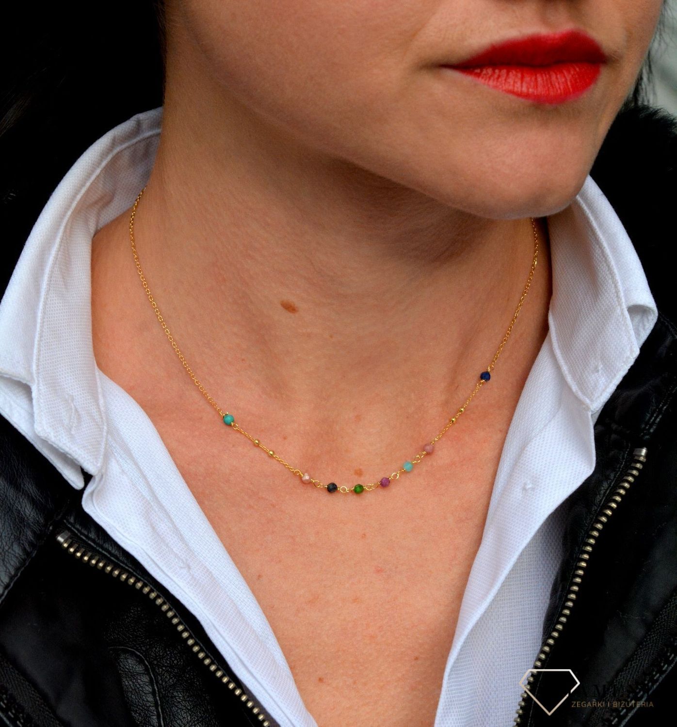 Naszyjnik damski z kamieniami naturalnymi rubin, rodonit, turmalin, lapis DIA-NSZ-4024-925.jpg