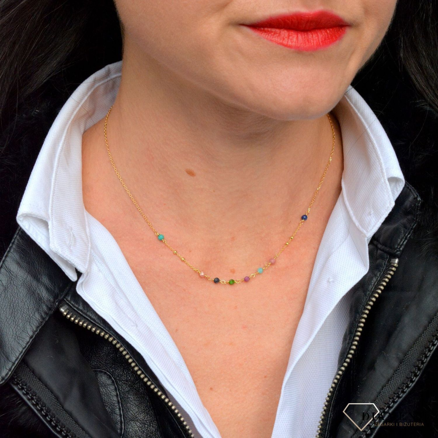 Naszyjnik damski z kamieniami naturalnymi rubin, rodonit, turmalin, lapis DIA-NSZ-4024-925.jpg