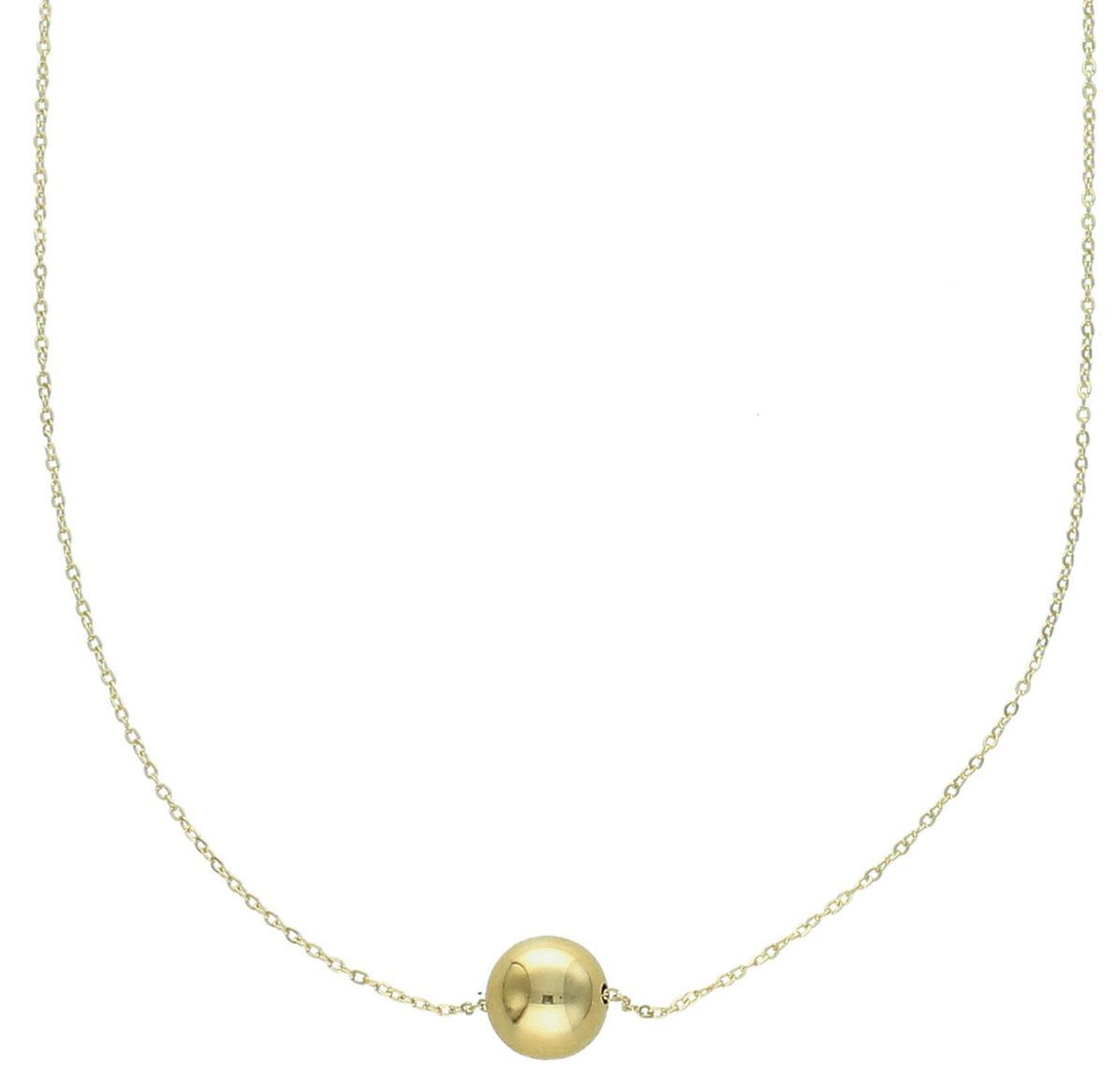 Złoty naszyjnik damski 585 z ruchomą kulką. Niezwykle szykowny i delikatny naszyjnik wykonany z najwyższej jakości 14 –karatowego żółtego złota to elegancki dodatek 1.jpg