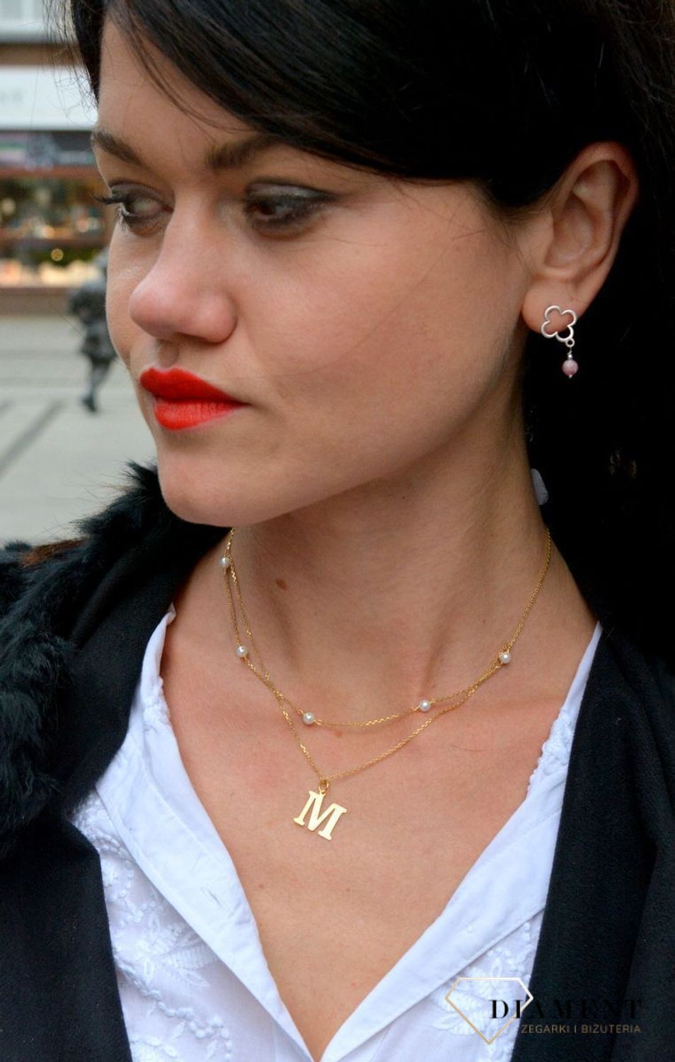 Naszyjnik z literką M ' Złoto i Perły ' DIA-NSZ-4068M-925.jpg