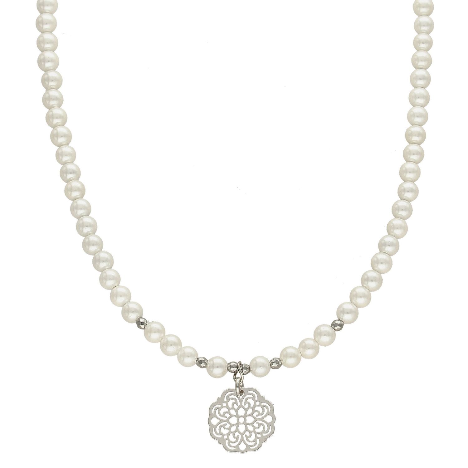 Naszyjnik perły Majorka ze srebrną, ażurową zawieszką DIA-NSZ-4072-925.jpg