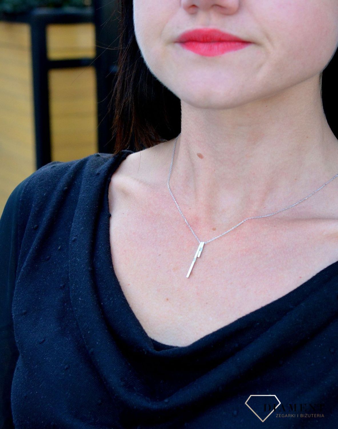 Złoty naszyjnikZ-4 celebrytka białe złoto DIA-NSZ-4236-585. Naszyjnik  to wyjątkowa biżuteria dla mamy i ukochanej osoby. Piękny prezent dla miłośników  białego złota.jpg