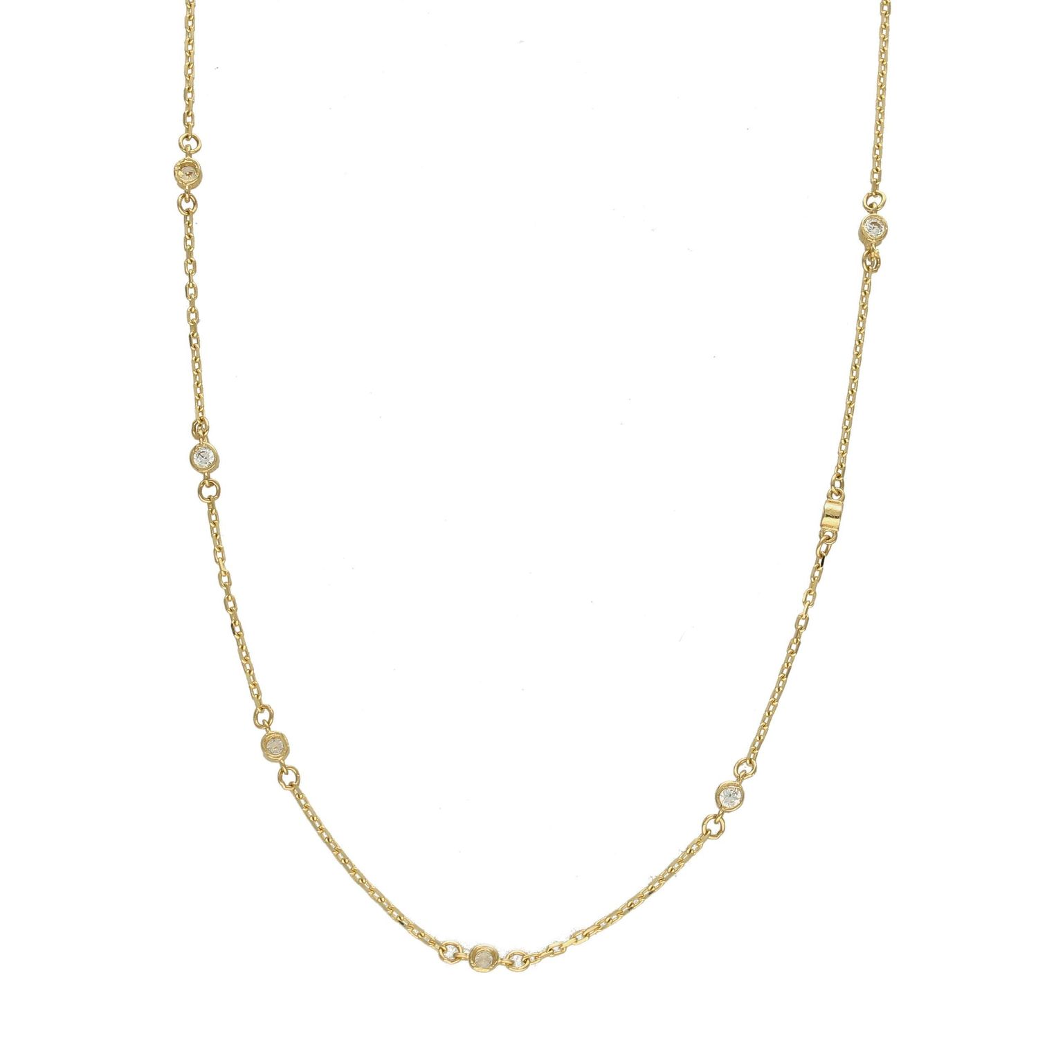 Złoty naszyjnik celebrytka 'Subtelny blask' DIA-NSZ-4239-585.jpg