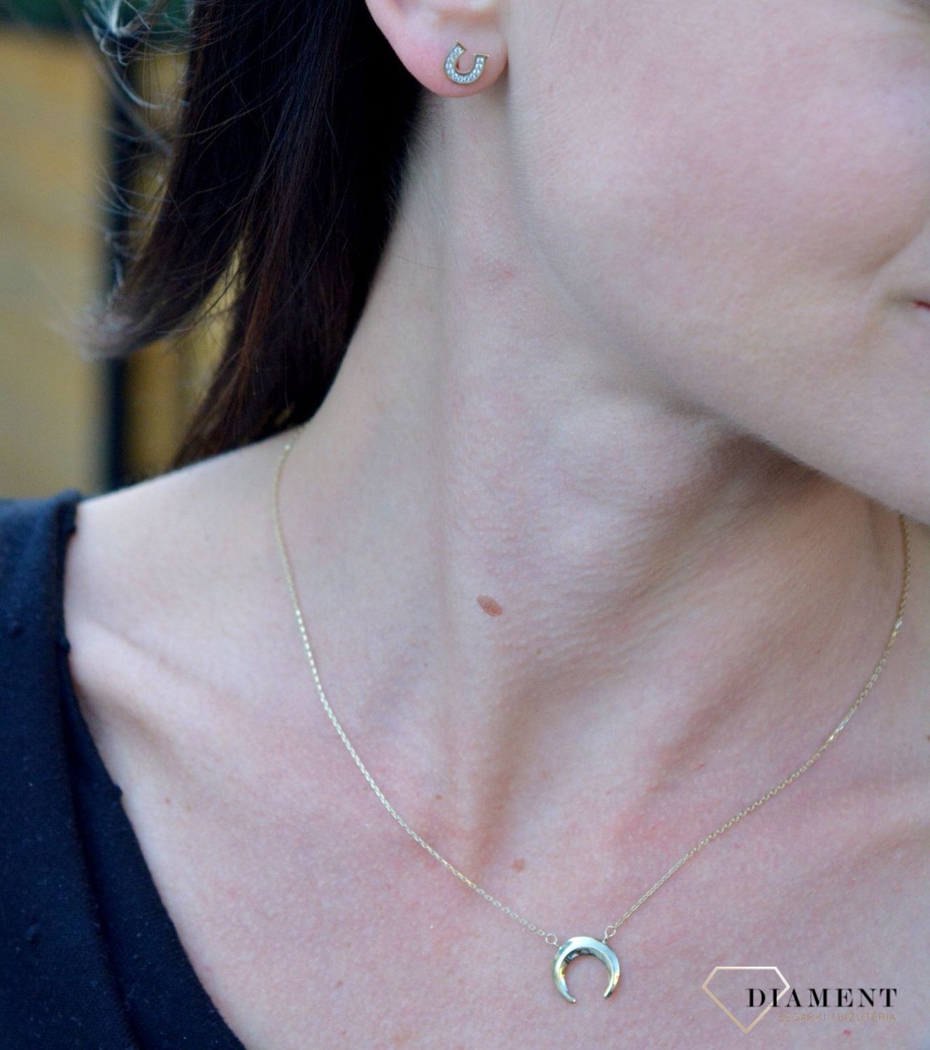 Naszyjnik złoty celebrytka 'Róg obfitości'  DIA-NSZ-4247-585.jpg