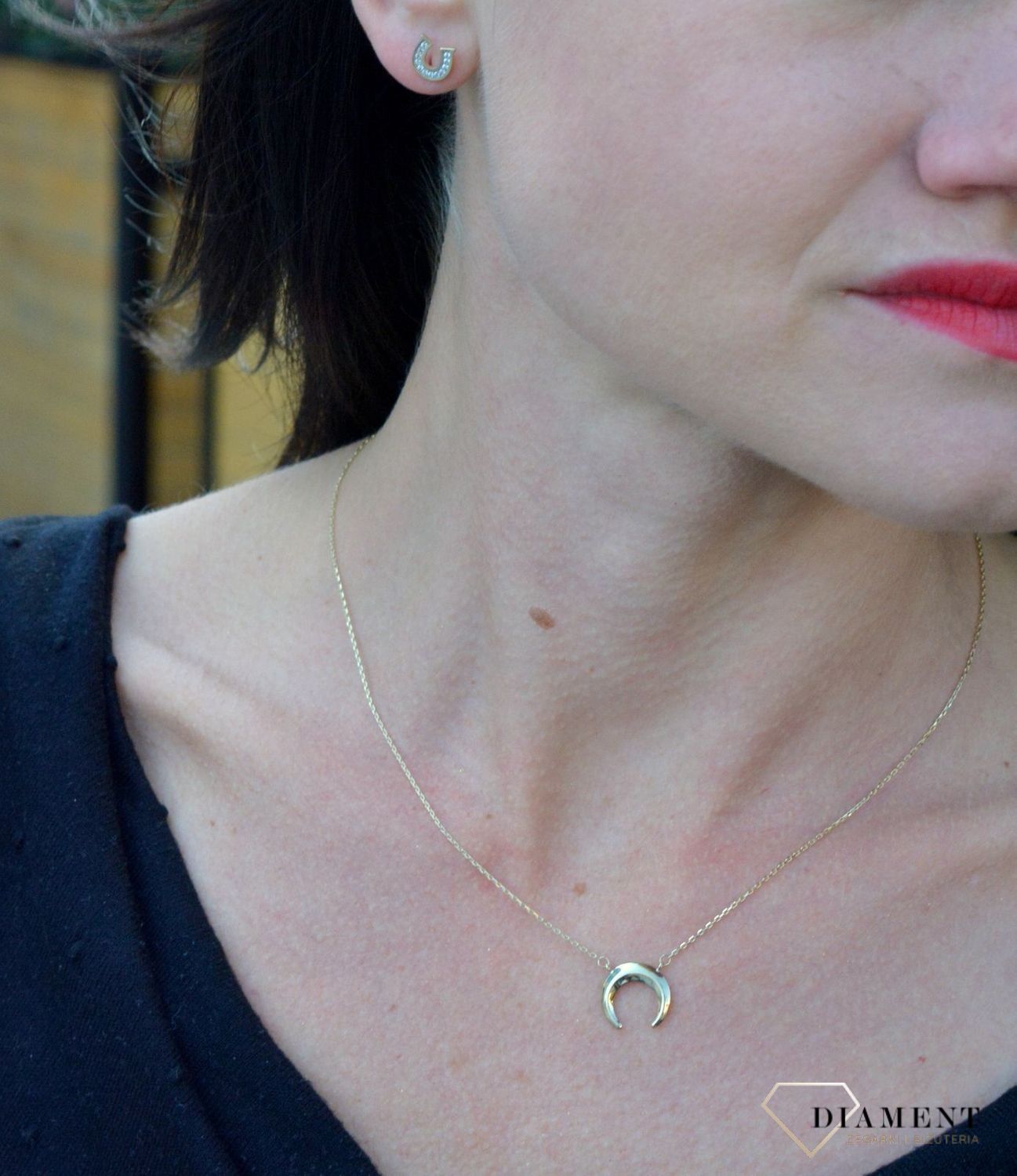 Naszyjnik złoty celebrytka 'Róg obfitości'  DIA-NSZ-4247-585.jpg