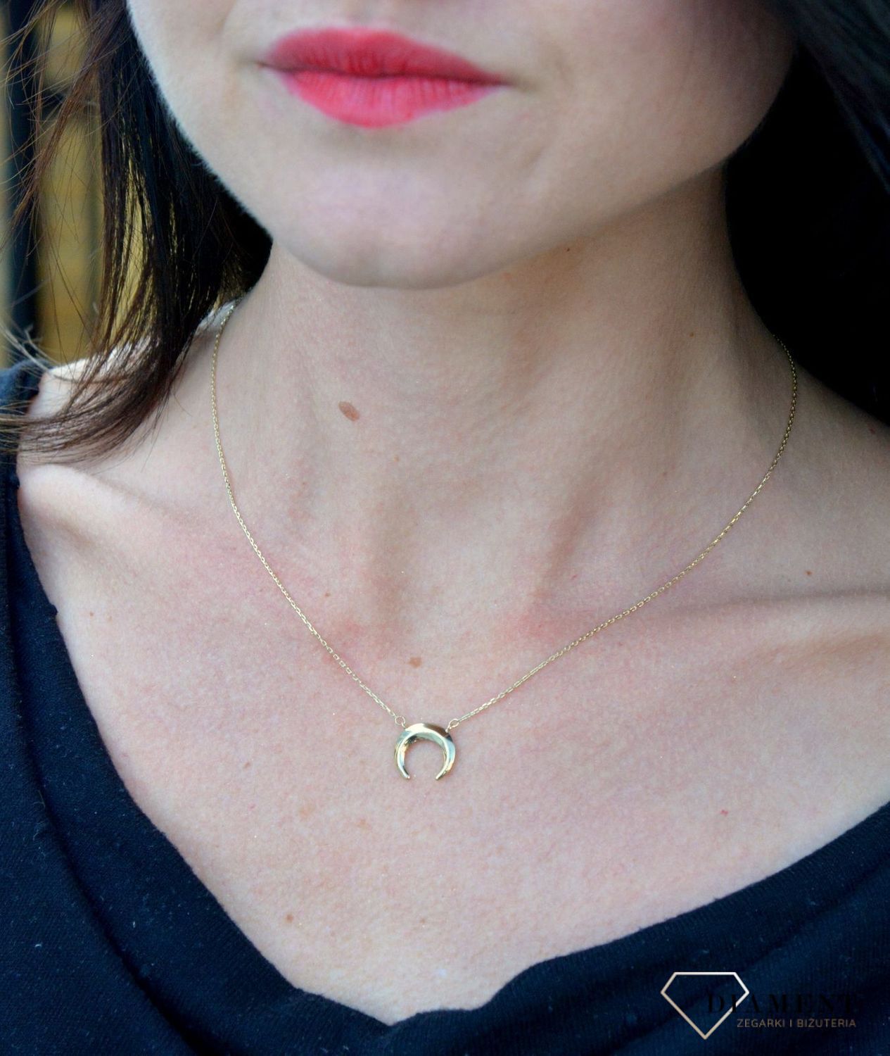 Naszyjnik złoty celebrytka 'Róg obfitości'  DIA-NSZ-4247-585.jpg