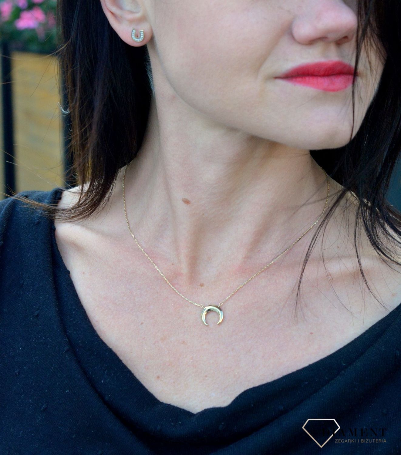 Naszyjnik złoty celebrytka 'Róg obfitości'  DIA-NSZ-4247-585.jpg