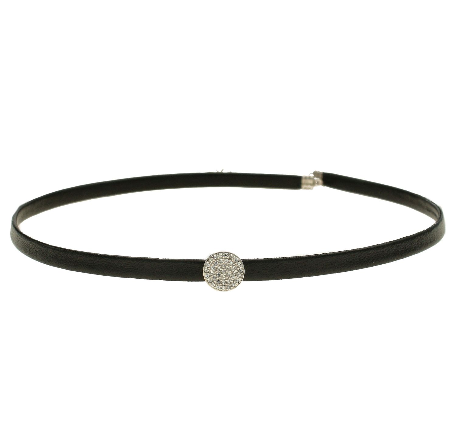 Naszyjnik typu choker ozdobne kółko z cyrkoniami DIA-NSZ-4350-925 (2).jpg