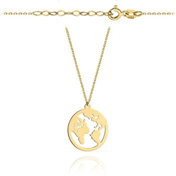 Złoty naszyjnik celebrytka 'mapa świata' DIA-NSZ-4440-585.jpg