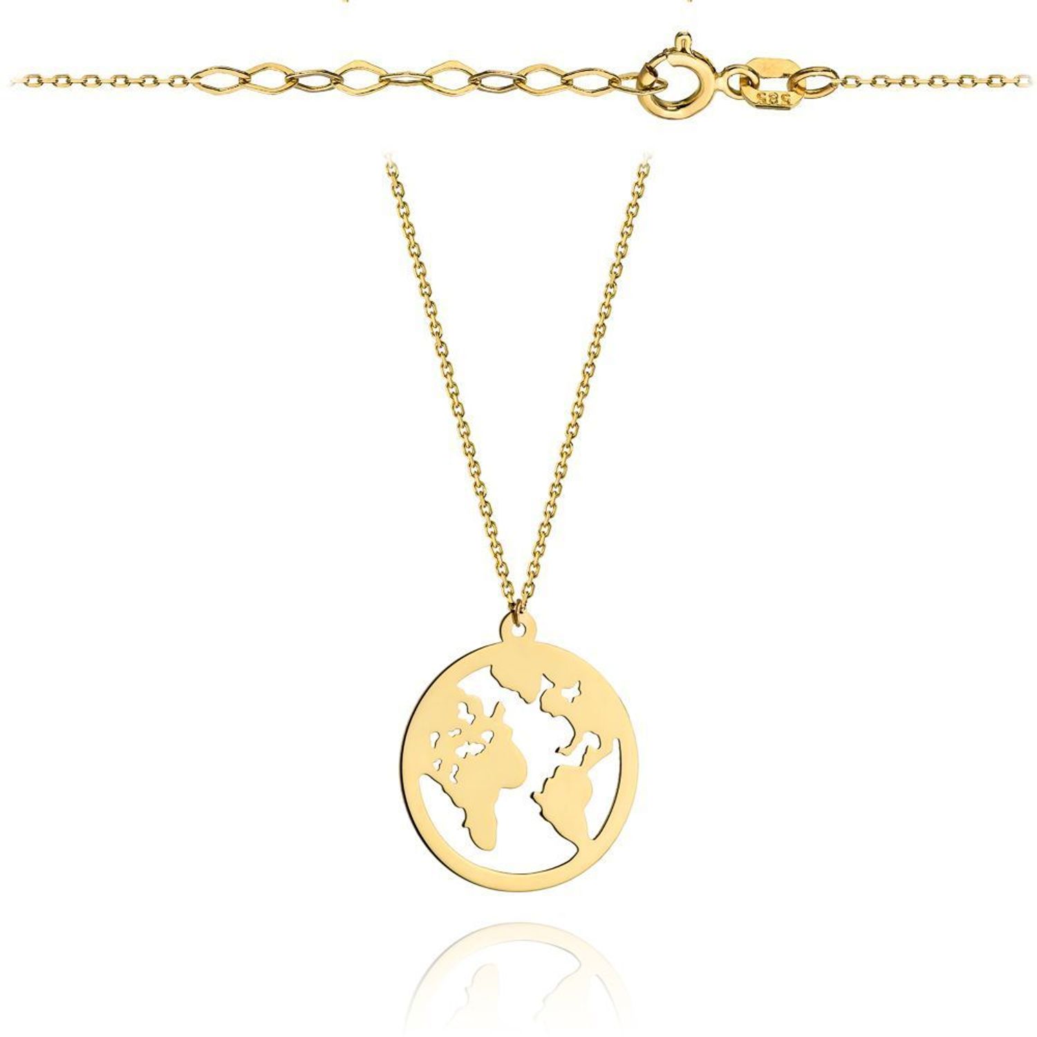 Złoty naszyjnik celebrytka 'mapa świata' DIA-NSZ-4440-585.jpg