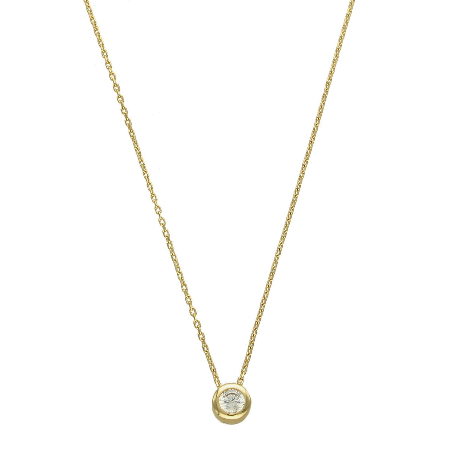 Złoty naszyjnik celebrytka z delikatną zawieszką ozdobioną cyrkonią DIA-NSZ-4454-585.jpg