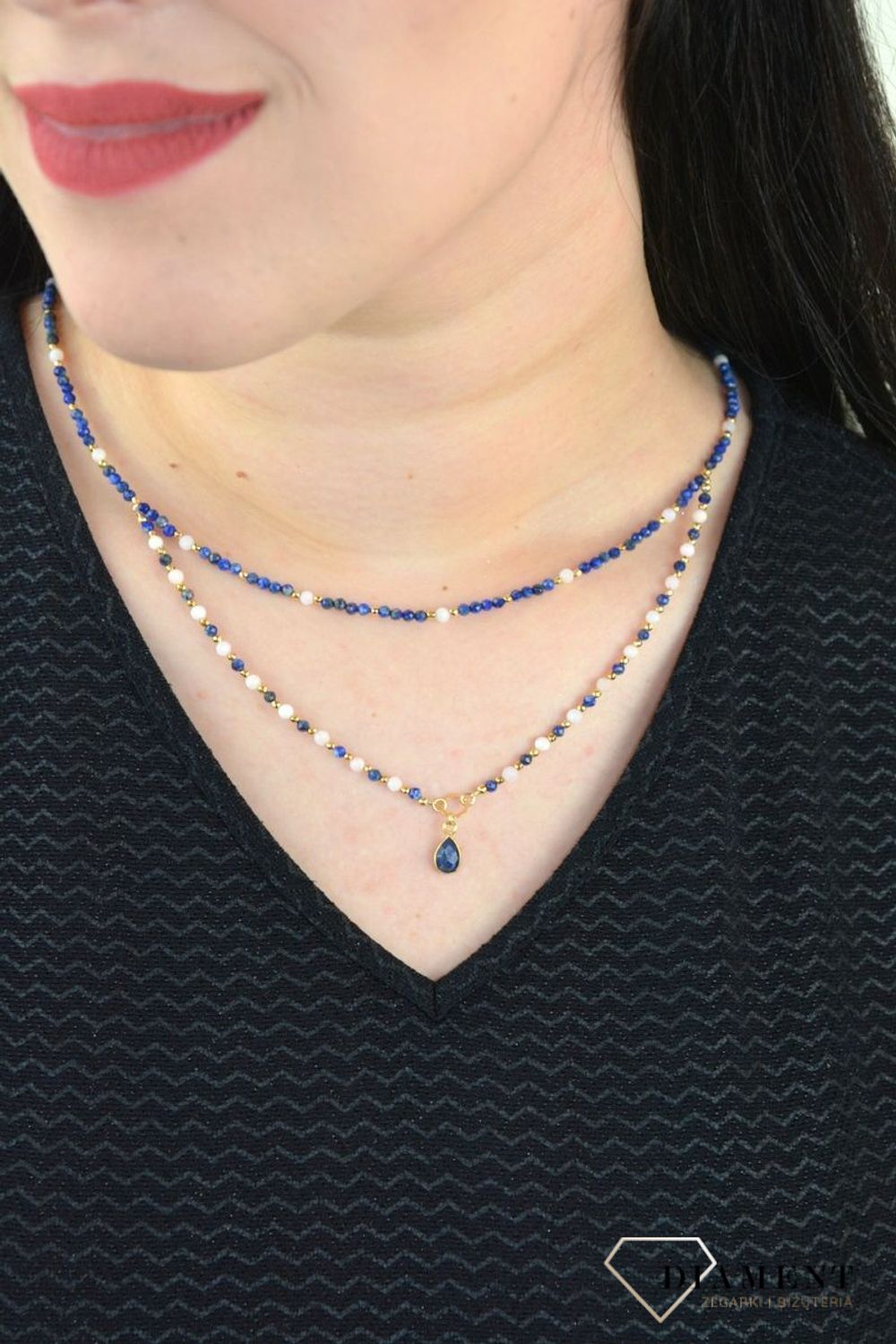 Naszyjnik podwójny lapis,opal, hematyt DIA-NSZ-4865-925.jpg