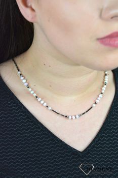 Naszyjnik kamienie naturalne opal różowy, perła majorka, hematyt DIA-NSZ-4879-925. Naszyjnik to świetny pomysł na prezent dla kobiety w każdym wieku (1).JPG
