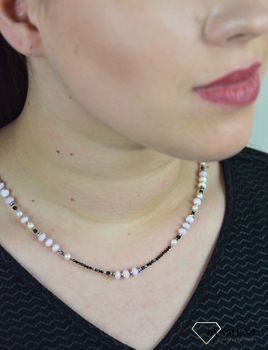 Naszyjnik kamienie naturalne opal różowy, perła majorka, hematyt DIA-NSZ-4879-925. Naszyjnik to świetny pomysł na prezent dla kobiety w każdym wieku (2).JPG