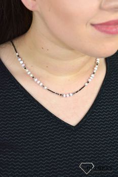 Naszyjnik kamienie naturalne opal różowy, perła majorka, hematyt DIA-NSZ-4879-925. Naszyjnik to świetny pomysł na prezent dla kobiety w każdym wieku (4).JPG