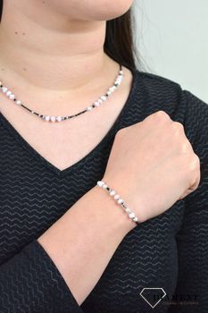 Naszyjnik kamienie naturalne opal różowy, perła majorka, hematyt DIA-NSZ-4879-925. Naszyjnik to świetny pomysł na prezent dla kobiety w każdym wieku (5).JPG