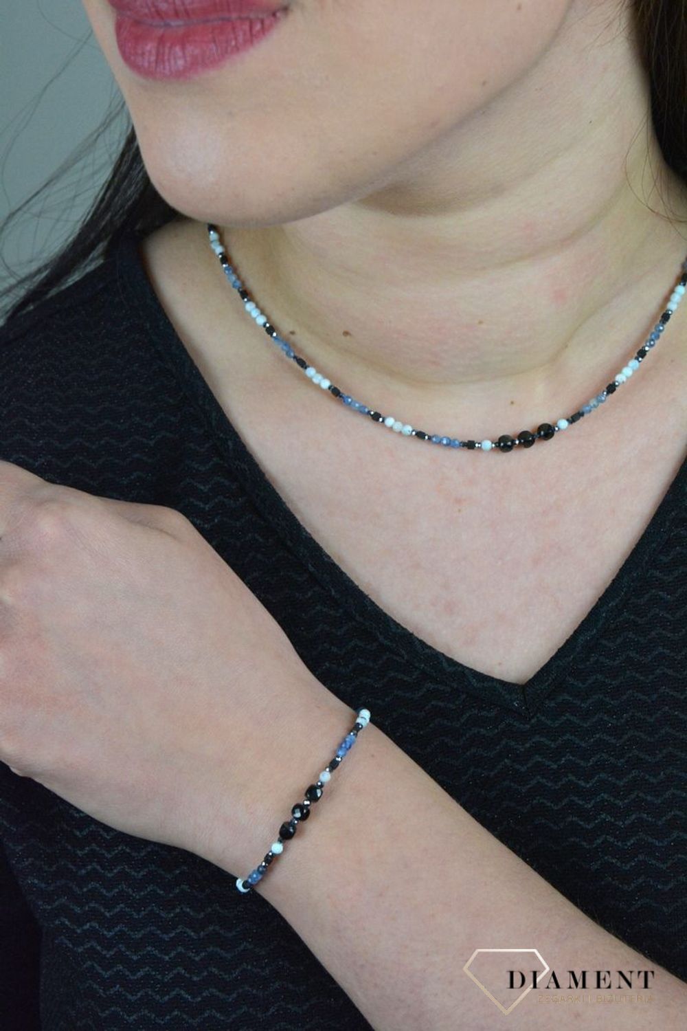 Naszyjnik larimar, kyanit, terahertz DIA-NSZ-4881-925..jpg