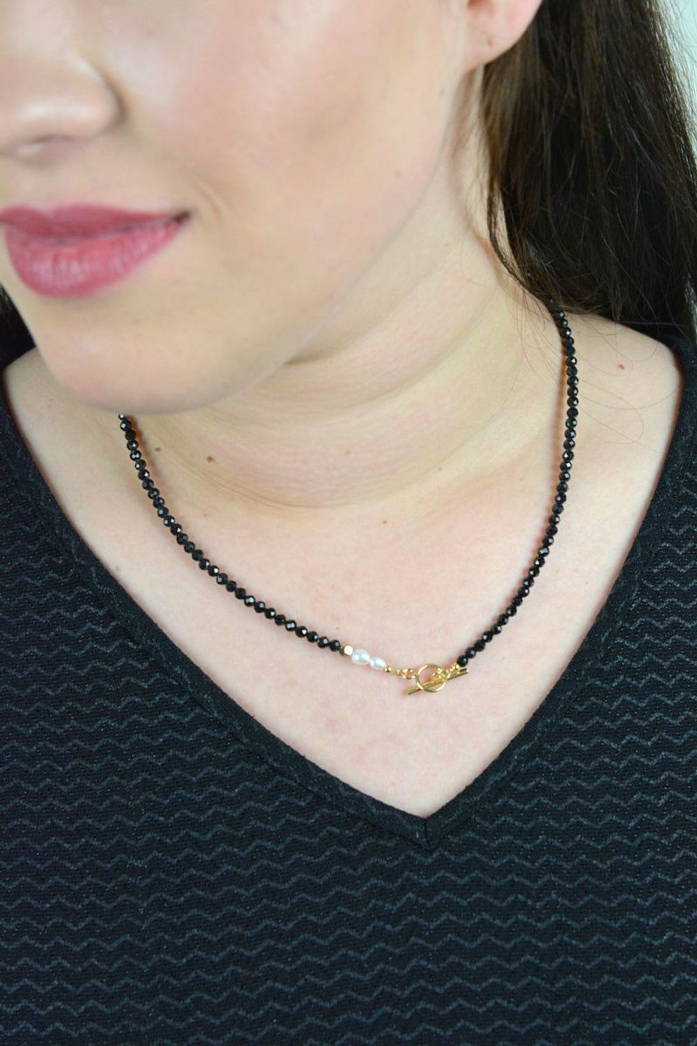 Naszyjnik kamienie naturalne turmalin,perła,hematyt DIA-NSZ-4884-925.jpg