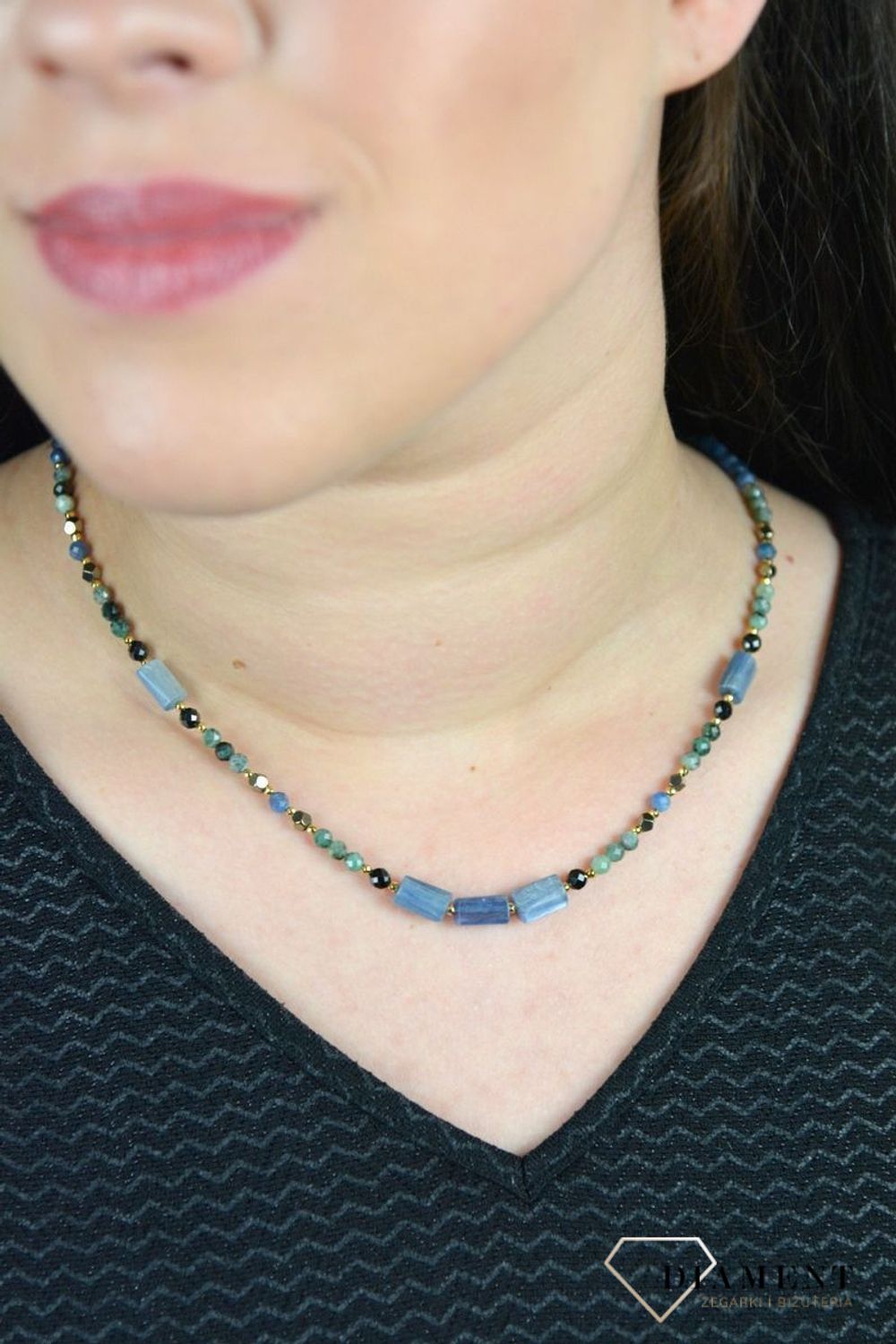Naszyjnik kamienie naturalne szmaragd,turmalin,kyanit DIA-NSZ-4888-925.jpg
