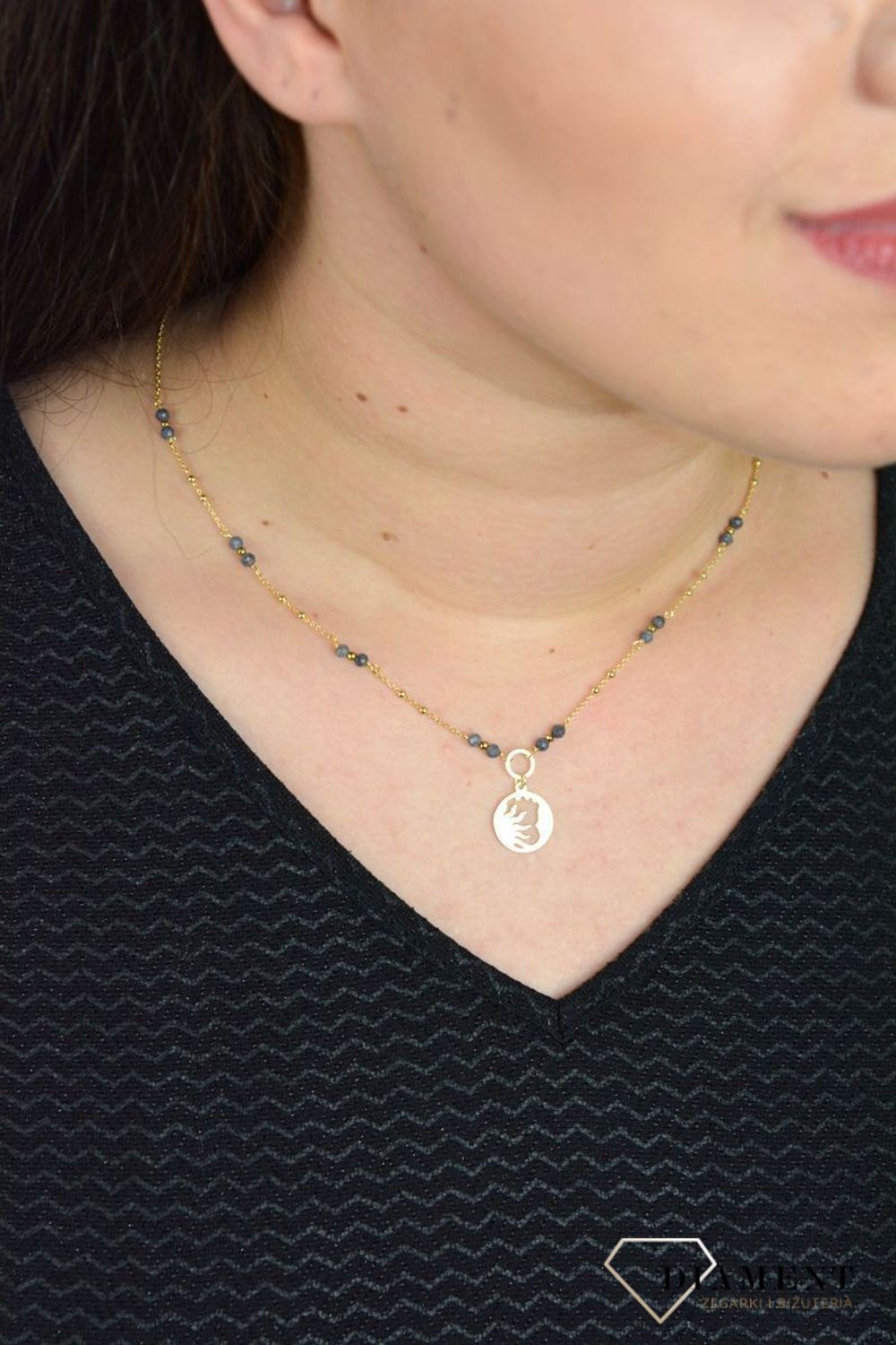 Naszyjnik 'Słońce z księżycem'  szafir DIA-NSZ-4904-925.jpg