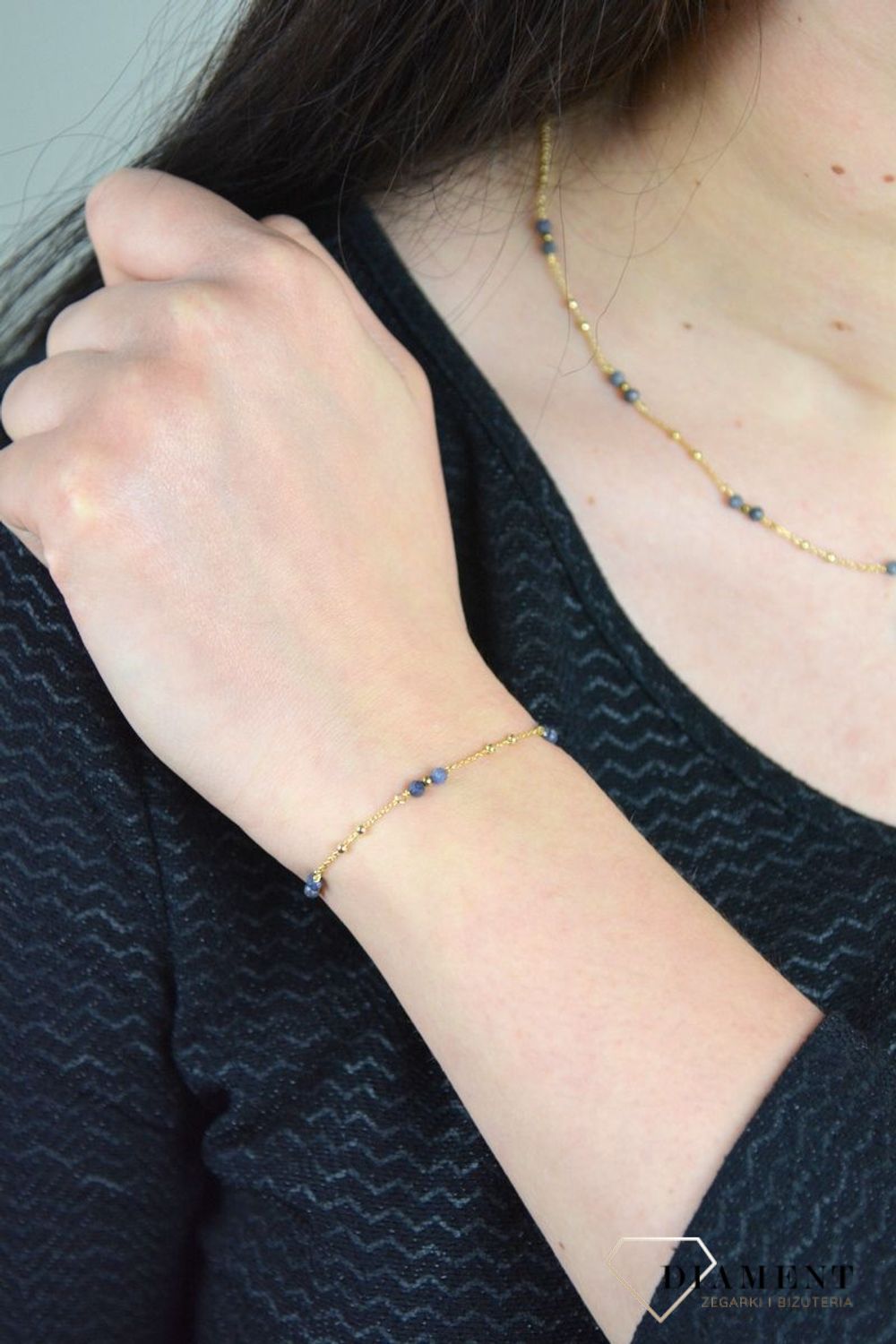 Naszyjnik 'Słońce z księżycem'  szafir DIA-NSZ-4904-925.jpg