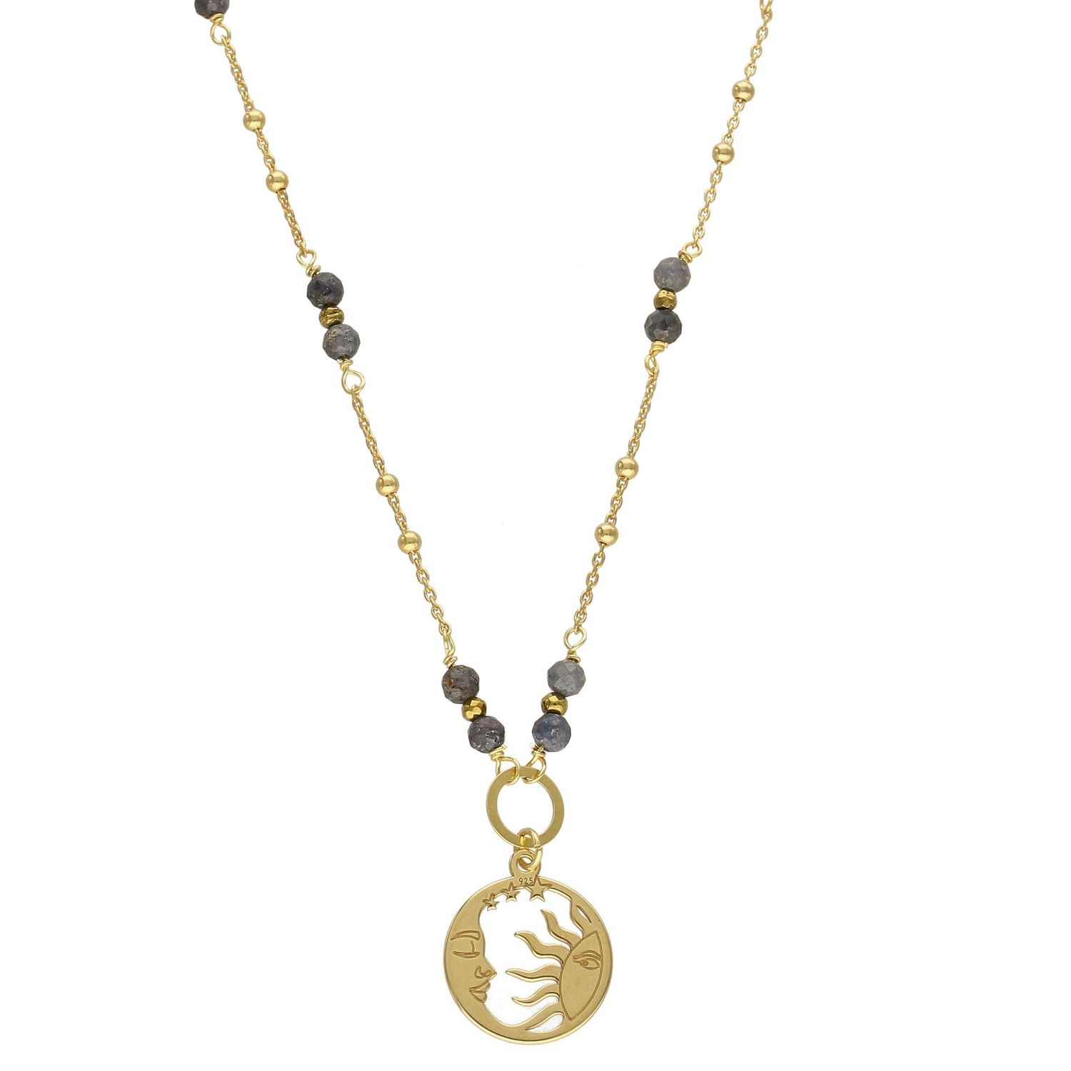 Naszyjnik 'Słońce z księżycem'  szafir DIA-NSZ-4904-925.jpg