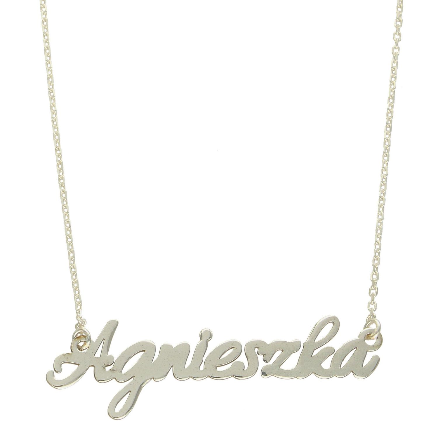 Srebrny naszyjnik celebrytka z imieniem AGNIESZKA DIA-NSZ-4928AGNIESZKA-925.jpg
