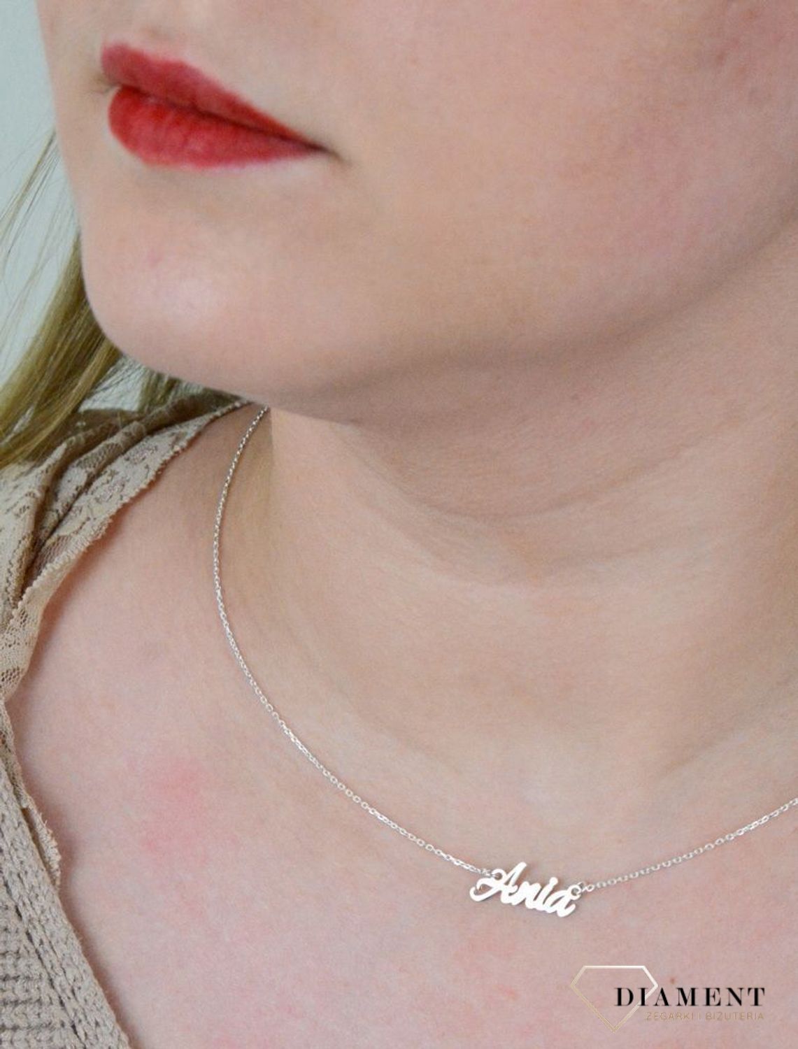 Srebrny naszyjnik celebrytka z imieniem Ania DIA-NSZ-4928ANIA-925.jpg
