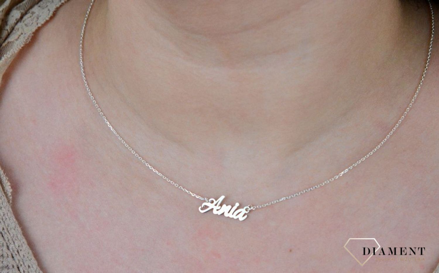 Srebrny naszyjnik celebrytka z imieniem Ania DIA-NSZ-4928ANIA-925.jpg